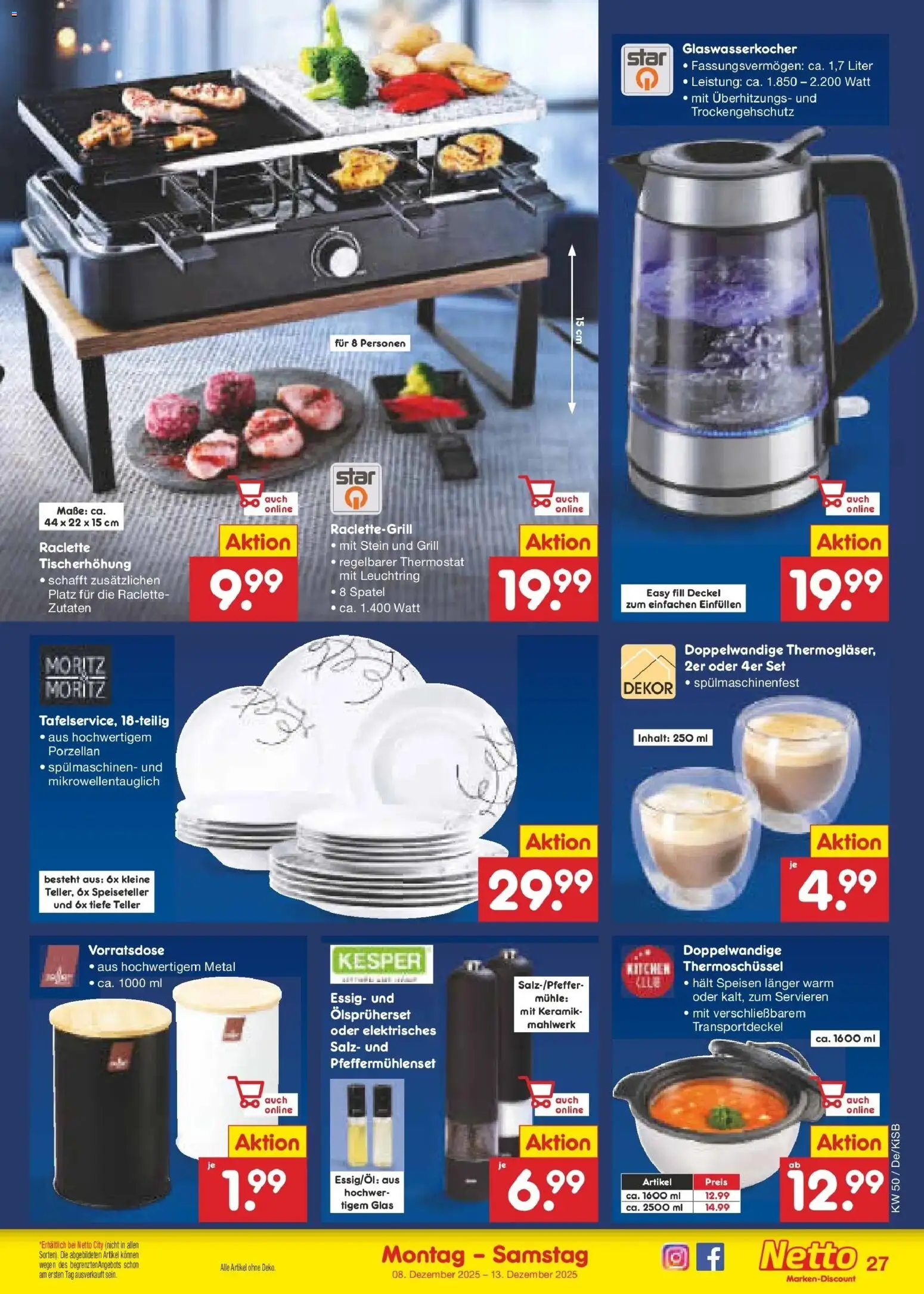 Netto Marken-Discount - Netto: Wochenangebote – gültig ab 07.12.2025 | Seite: 33 | Produkte: Grill, Essig, Salz, Raclette