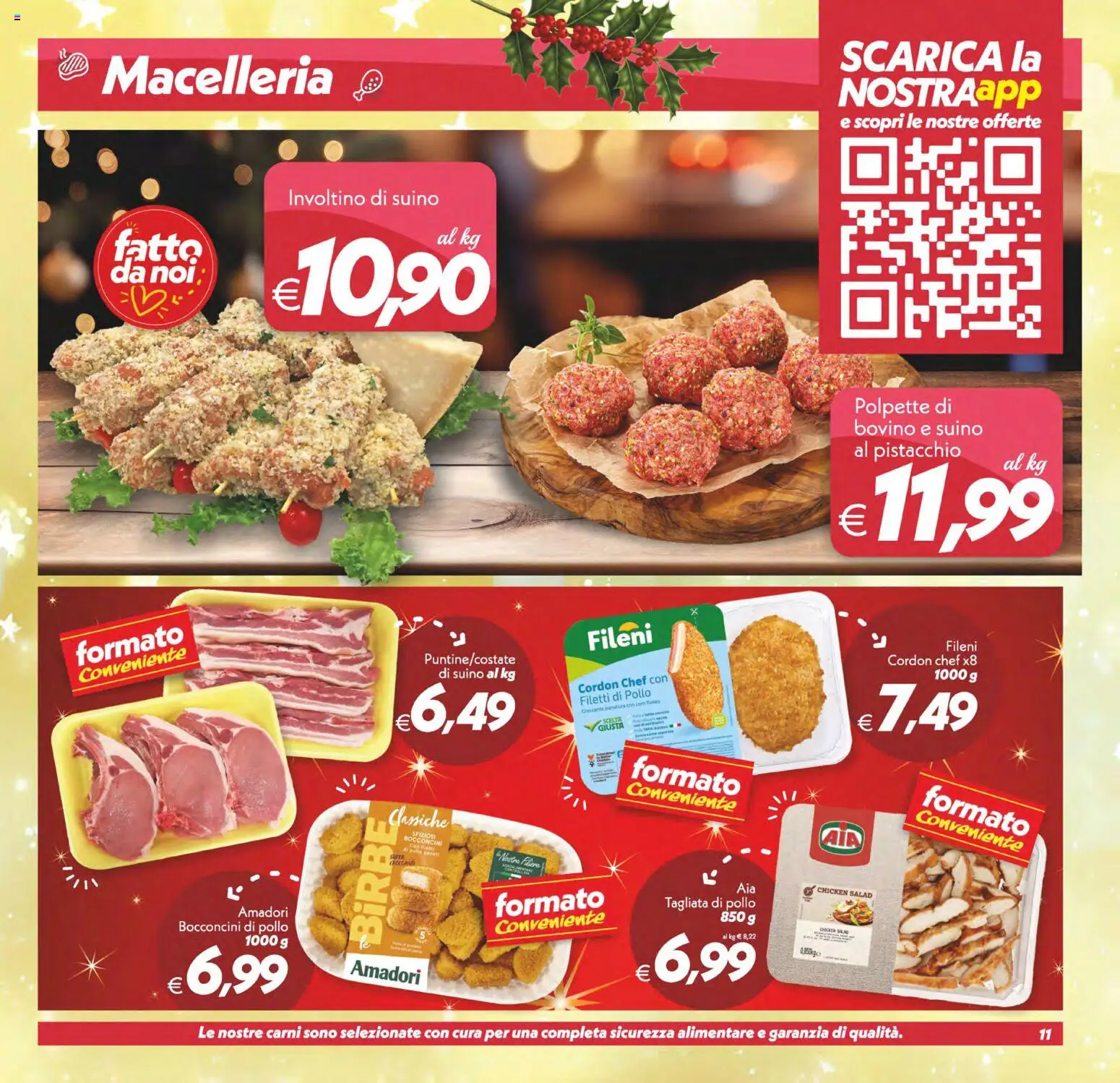 Volantino SuperConveniente del 05.12.2025 | Pagina: 11 | Prodotti: Bovino, Pollo, Suino, Polpette