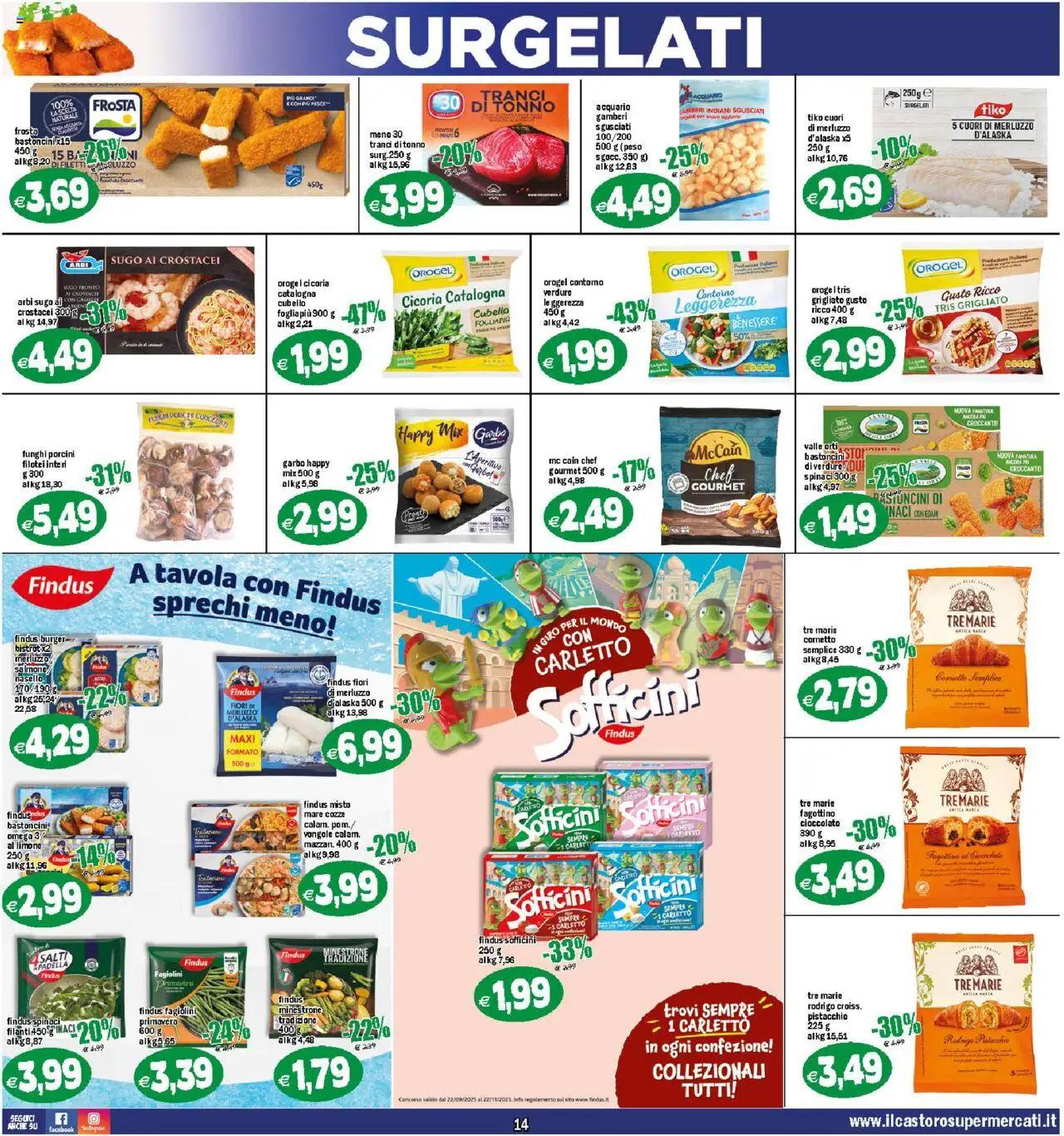 Volantino Il Castoro del 08.10.2025 | Pagina: 14 | Prodotti: Minestrone, Cioccolato, Salmone, Limone