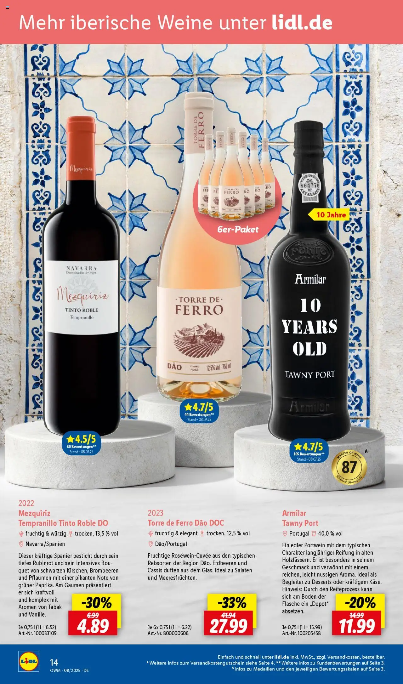 Lidl - Wein & Spirituosen im Onlineshop - gültig ab dem 01.08.2025 | Seite: 14 | Produkte: Pflaumen, Erdbeeren