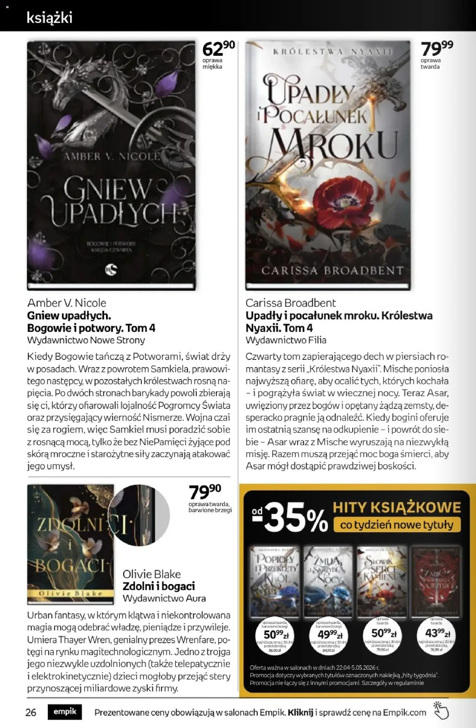 Empik promocje - Tom kultury Książki od 22.04.2026 | Strona: 26 | Produkty: Książki