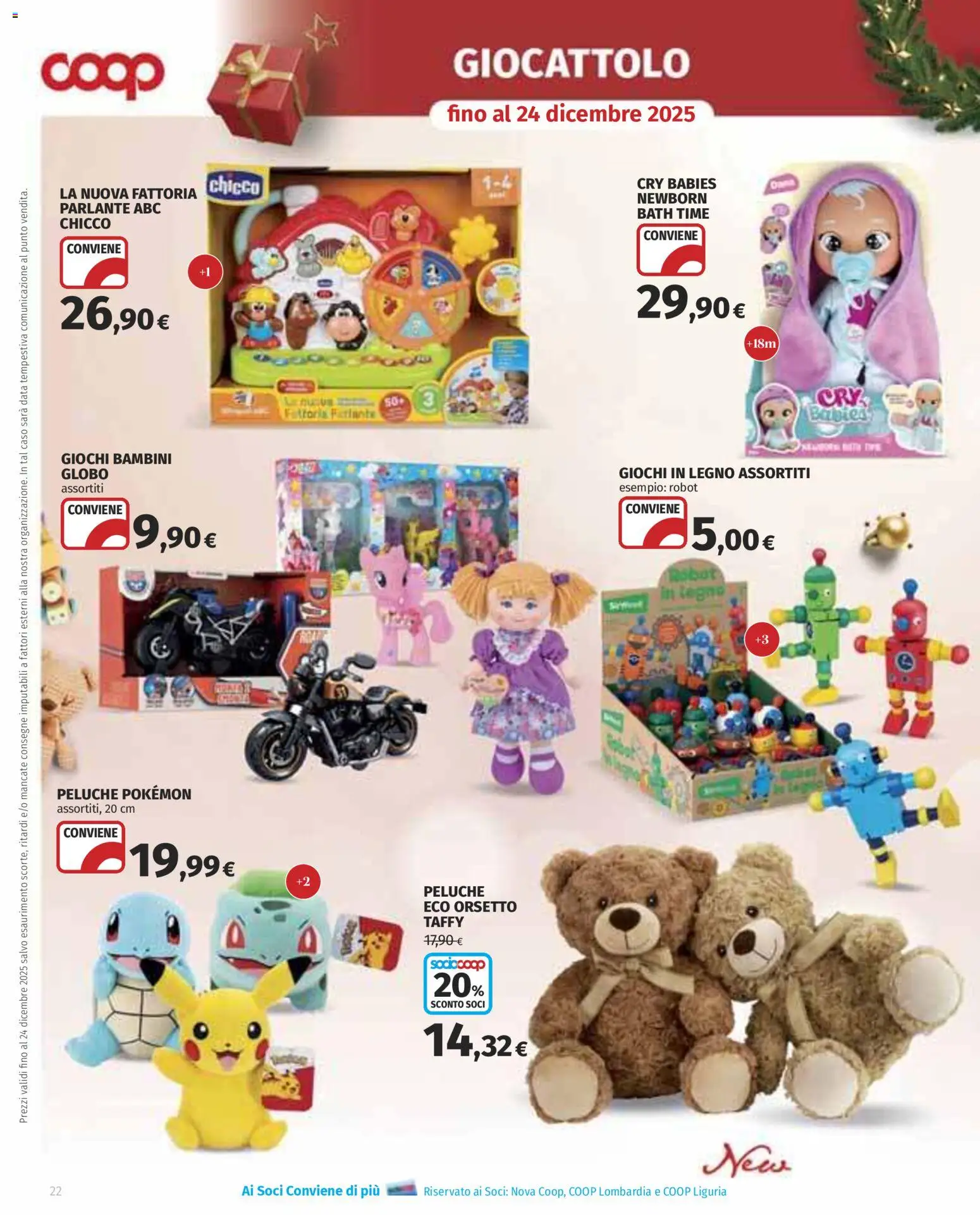 Volantino COOP del 27.11.2025 | Pagina: 22 | Prodotti: Peluche, Data, Robot