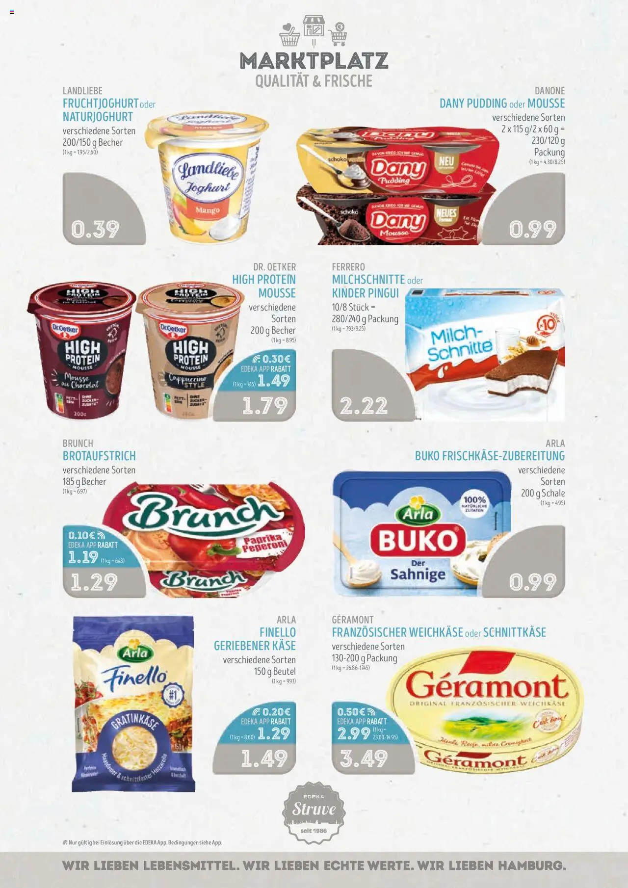 Edeka Struve Prospekt 	 - gültig ab dem 25.08.2025 | Seite: 6 | Produkte: Geramont, Joghurt, Pudding, Paprika
