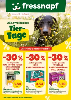 Vorschau von dem Prospekt - Fressnapf Flugblatt gültig ab 13.08.2025