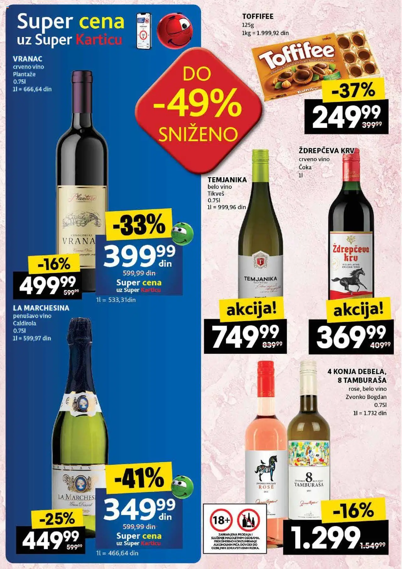 Idea katalog - važi od 14.08.2025 | Strana: 42 | Proizvode: Vranac, Crveno vino, Belo vino, Pica