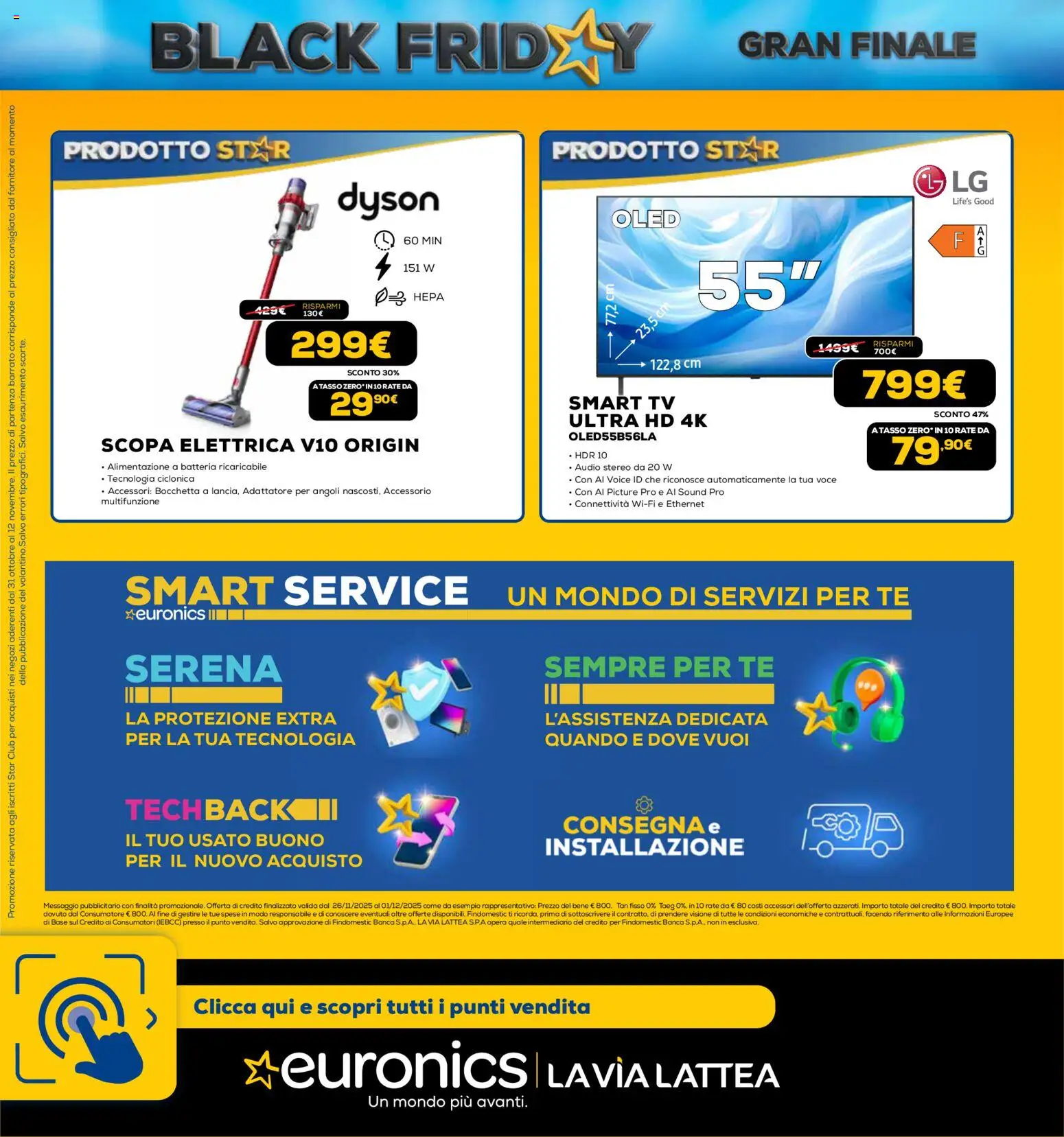 Volantino Euronics del 26.11.2025 | Pagina: 83 | Prodotti: Scopa elettrica, Tè, Adattatore, Dyson