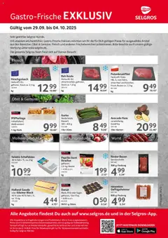 Selgros Gastro Angebote ab 29.09.2025 gültig