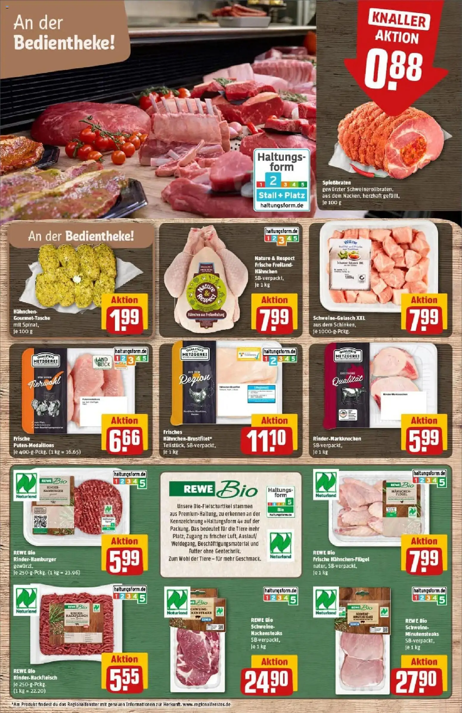 Rewe prospekt Friedrichsdorf	 – gültig ab 26.01.2026 | Seite: 8 | Produkte: Schweinegulasch, Nackensteaks, Hahnchen, Hackfleisch
