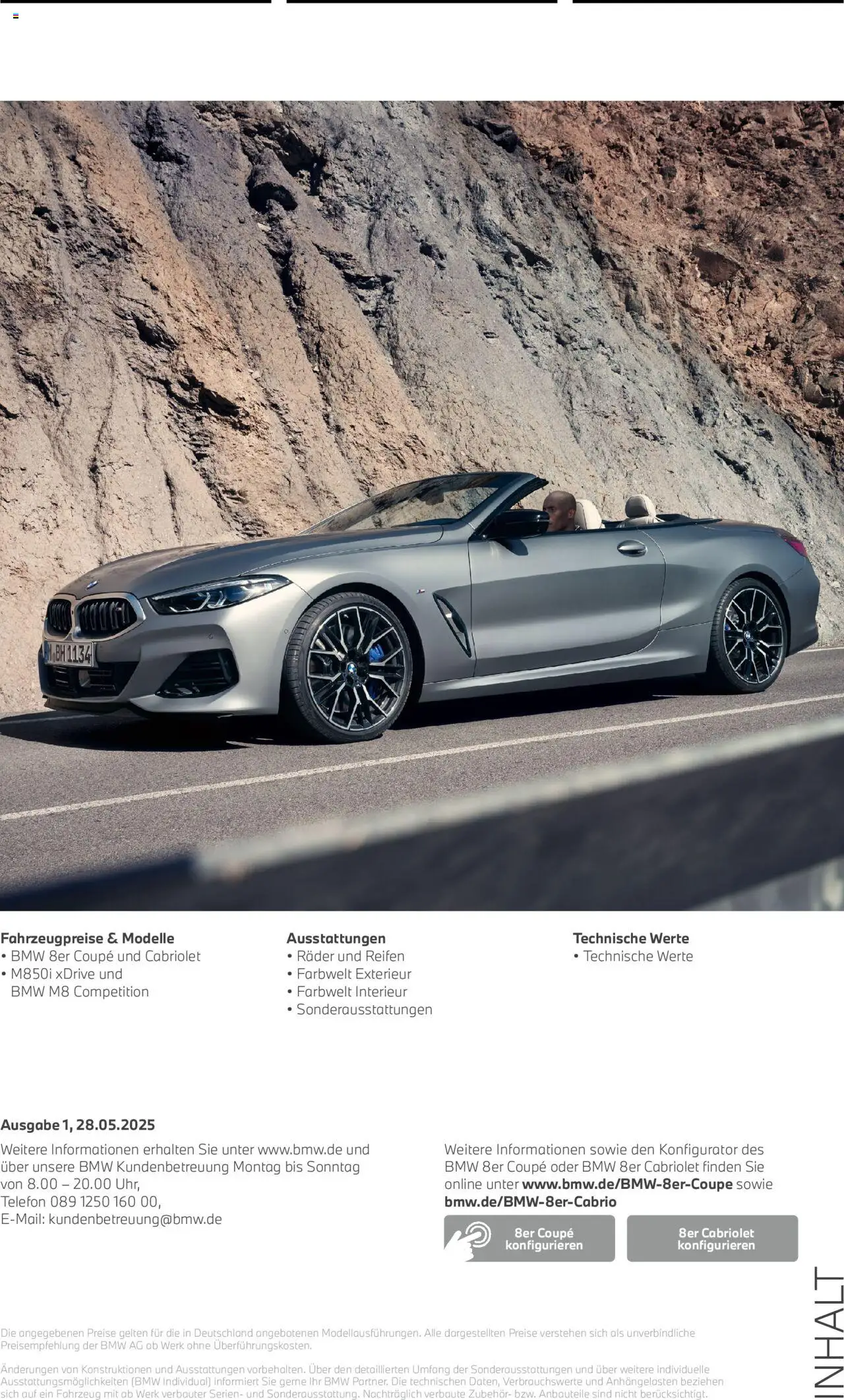 BMW 8er Coupé & Cabriolet - gültig ab dem 01.07.2025 | Seite: 2 | Produkte: Telefon