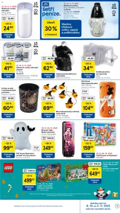 Náhled letáku Tesco leták - Supermarket od 15.10.2025 | Strana: 9 | Produkty: Panenka, F&F, Světelný řetěz, Svíčky