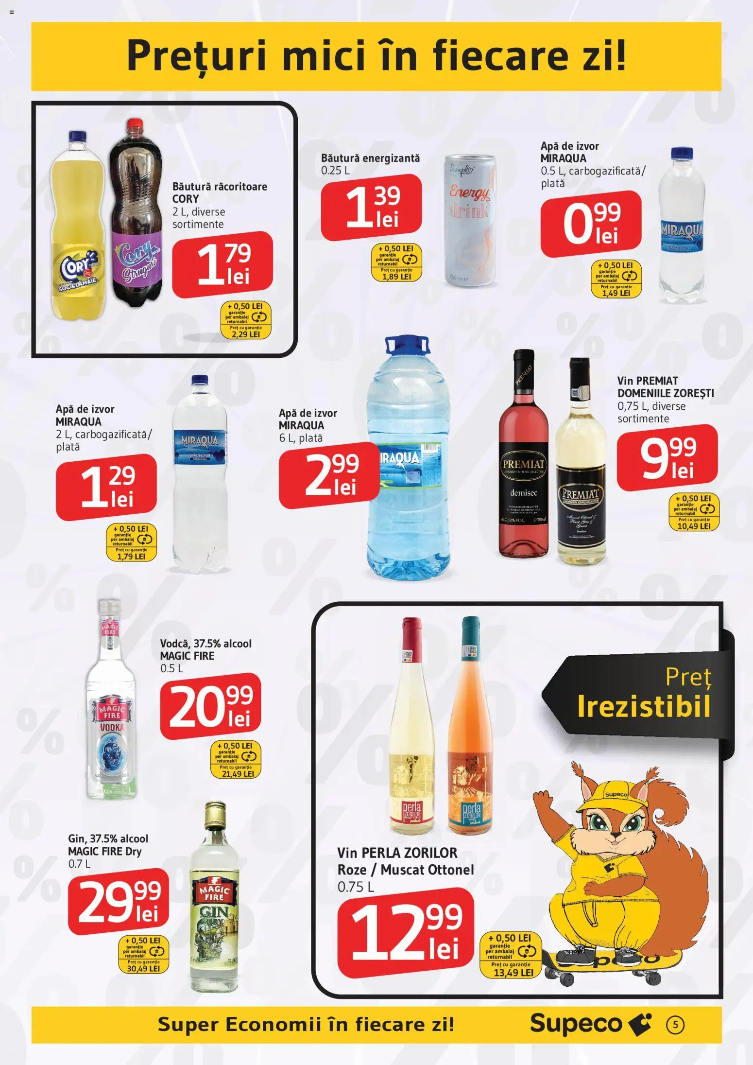 Noul catalog Supeco – valabil de la 15.01.2026 | Pagină: 5 | Produse: Mici, Vin, Băutură energizantă, Vodka