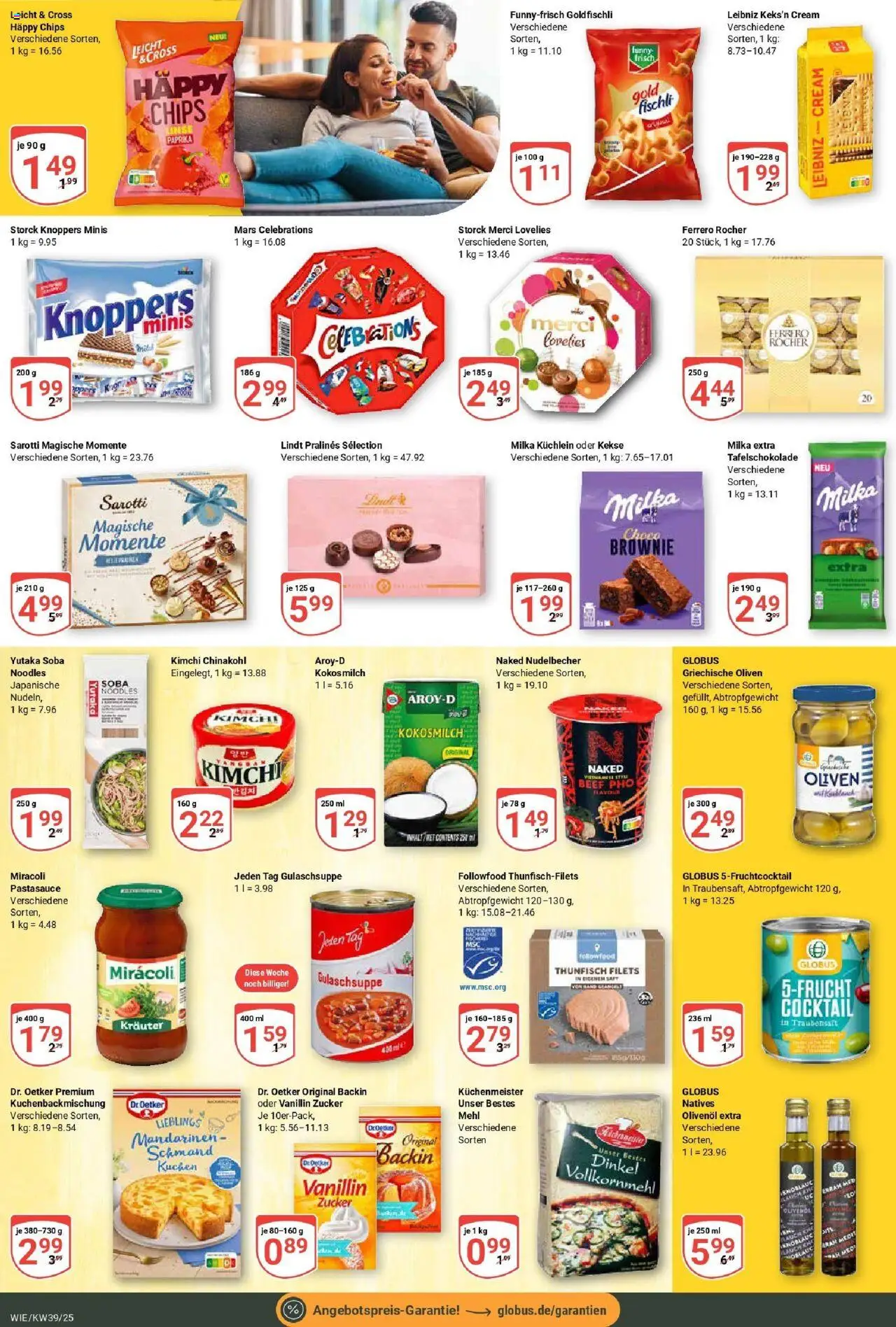 Globus prospekt Waghäusel	 – gültig ab 21.09.2025 | Seite: 15 | Produkte: Olivenol, Funny frisch, Knoppers, Kuchen