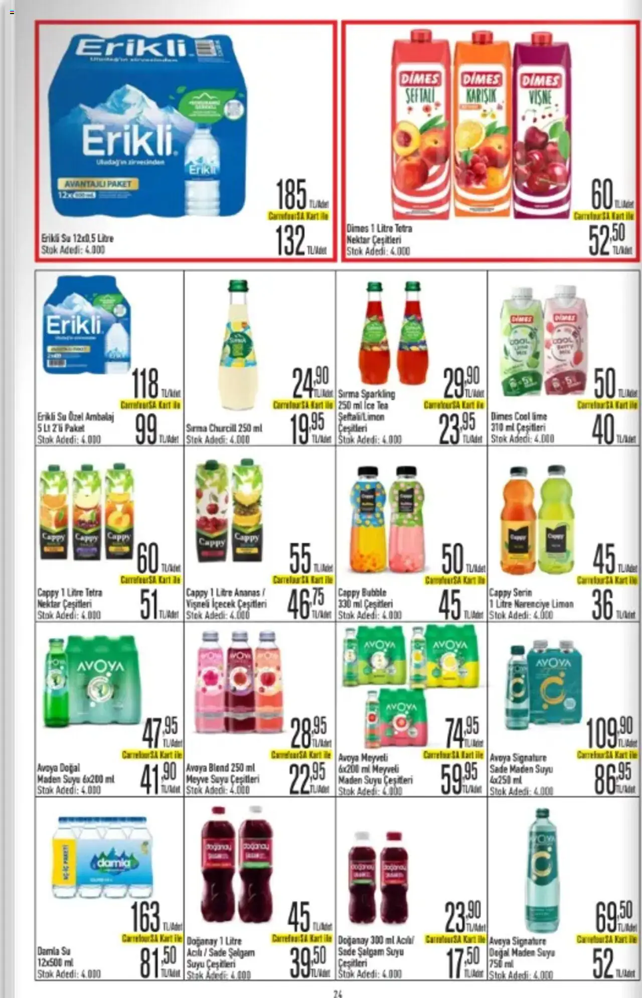 CarrefourSA Katalog - 26.09.2025 tarihinden itibaren geçerlidir | Sayfa: 24 | Ürünler: Şalgam, Su, Şeftali, Ice tea