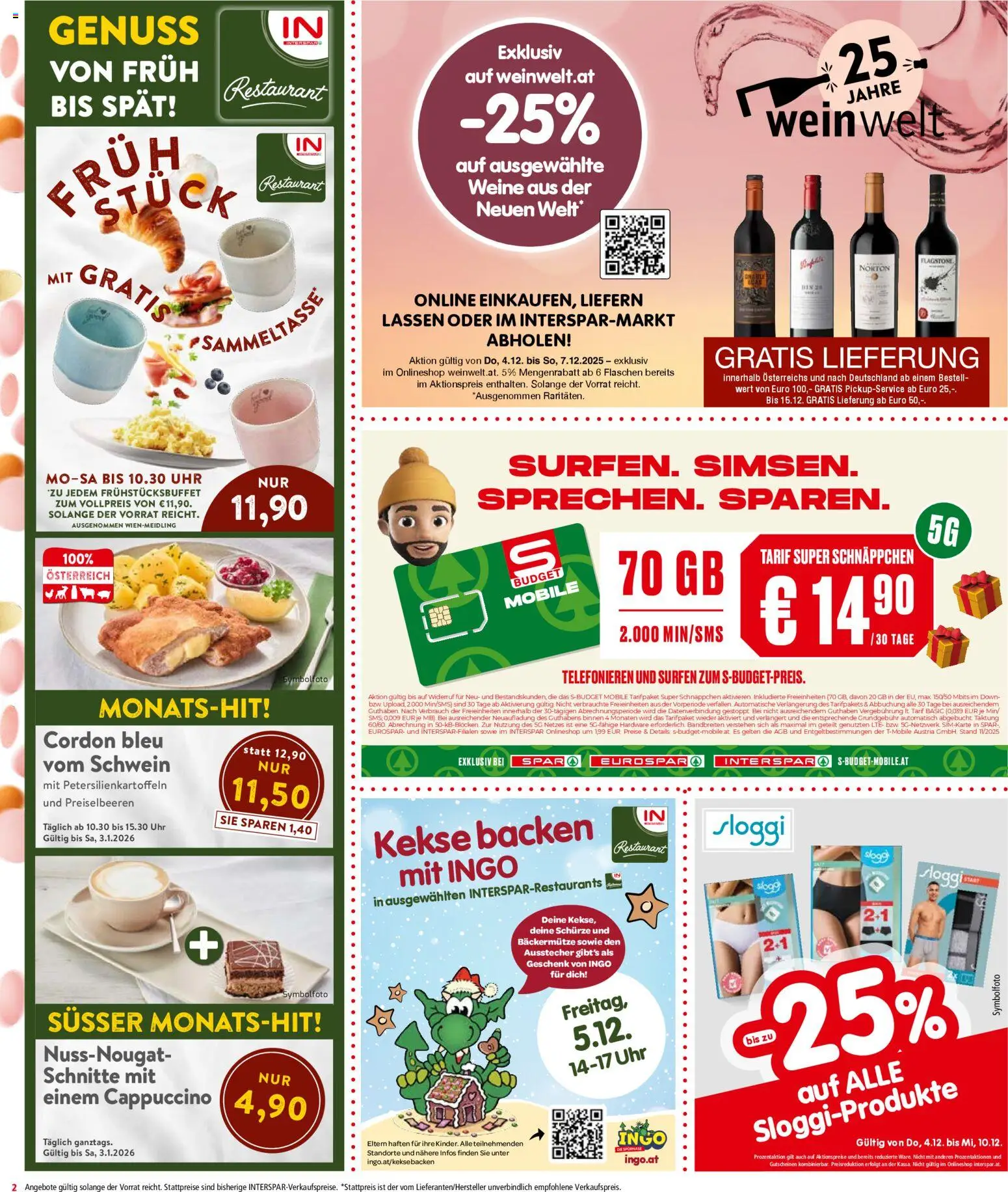 Interspar Flugblatt - Salzburg gültig ab 04.12.2025 | Seite: 2 | Produkte: Wasser, Mango, Box