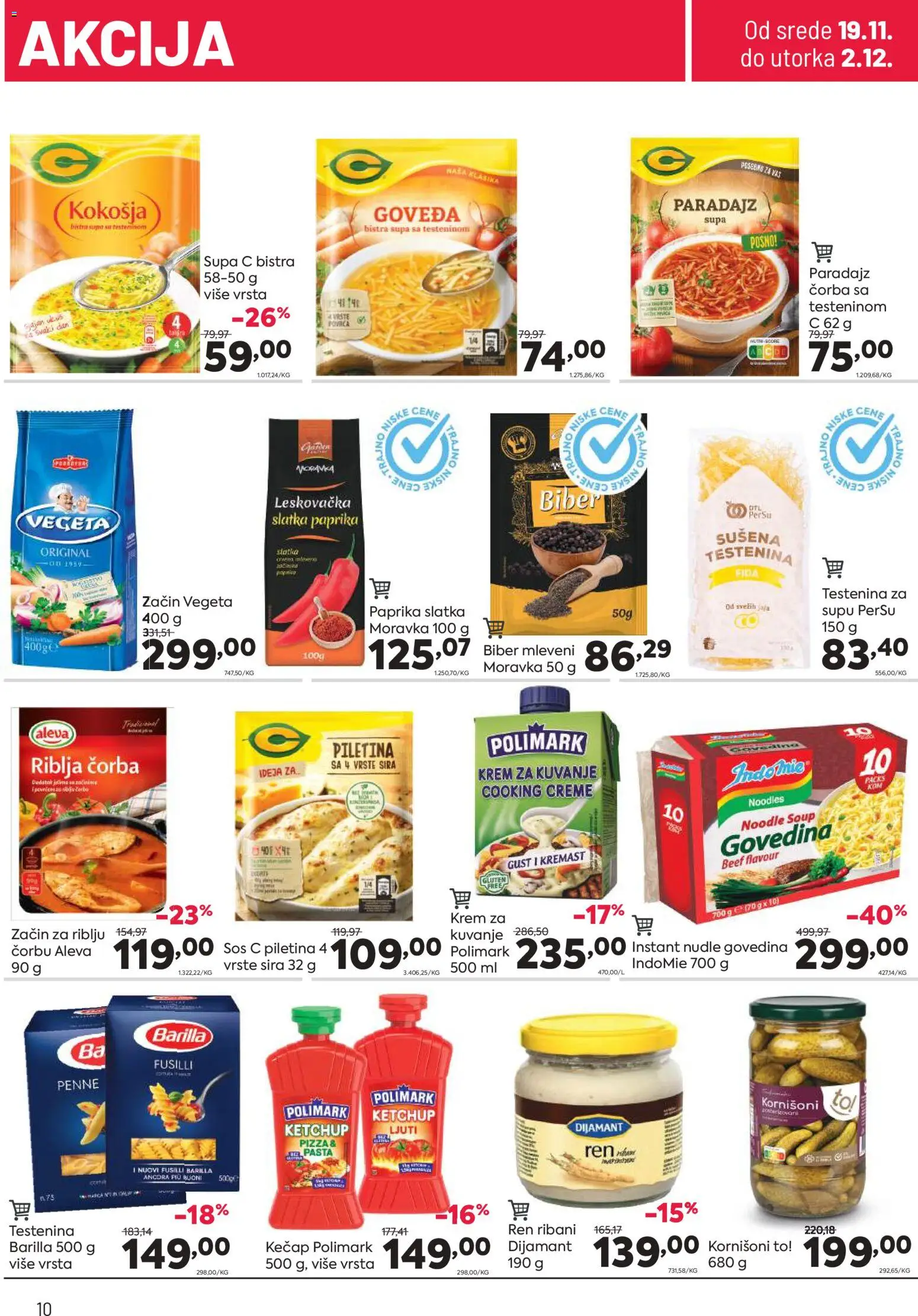 PerSu katalog - važi od 19.11.2025 | Strana: 10 | Proizvode: Govedina, Kečap, Paprika, Jaja