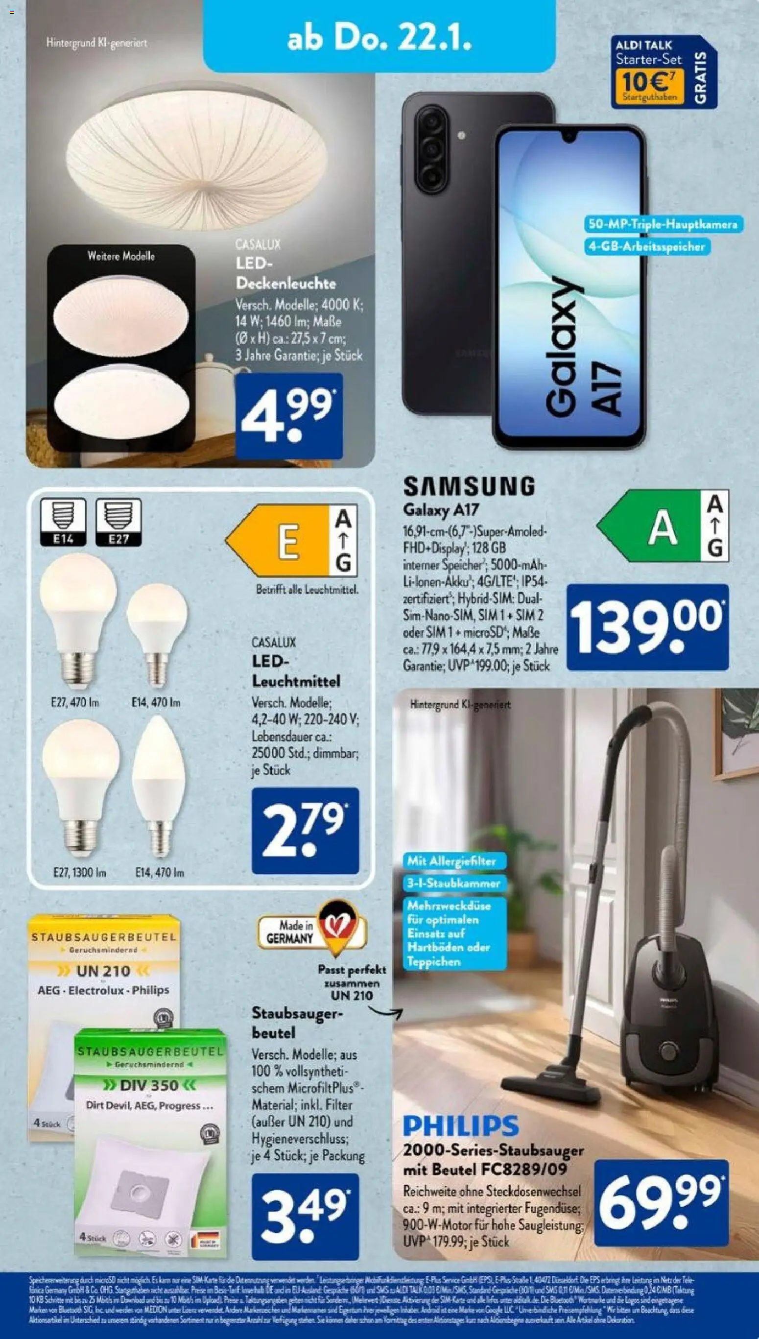 Aldi Süd Prospekt 	 – gültig ab 19.01.2026 | Seite: 11 | Produkte: Philips, AEG, Staubsauger, Samsung