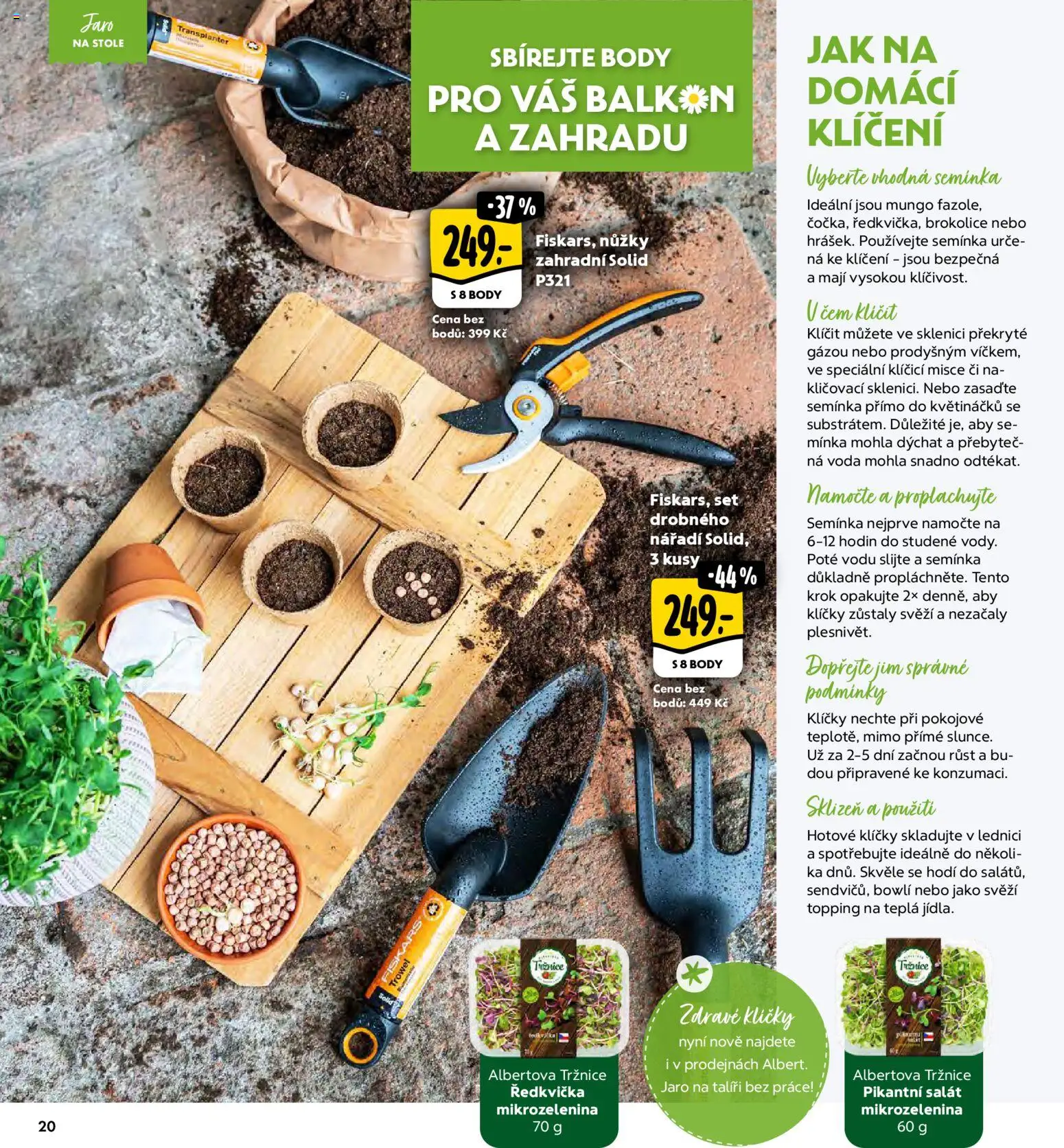 Albert magazín od 01.03.2026 | Strana: 20 | Produkty: Voda, Fiskars, Salát, Body