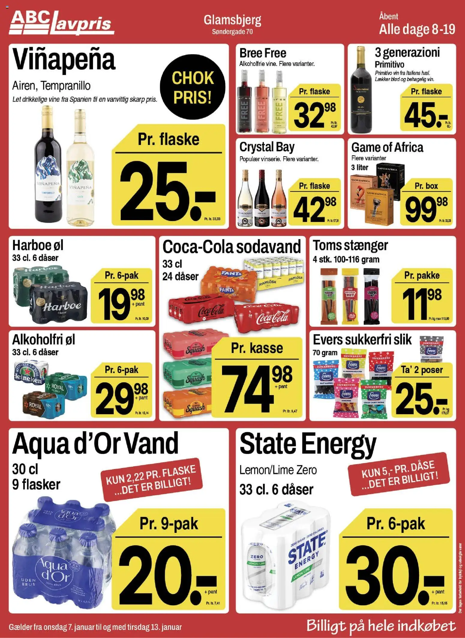 Abc Lavpris tilbudsavis – gyldig fra 07.01.2026 | Side: 9 | Produkter: Slik, Sodavand, Lime, Fanta