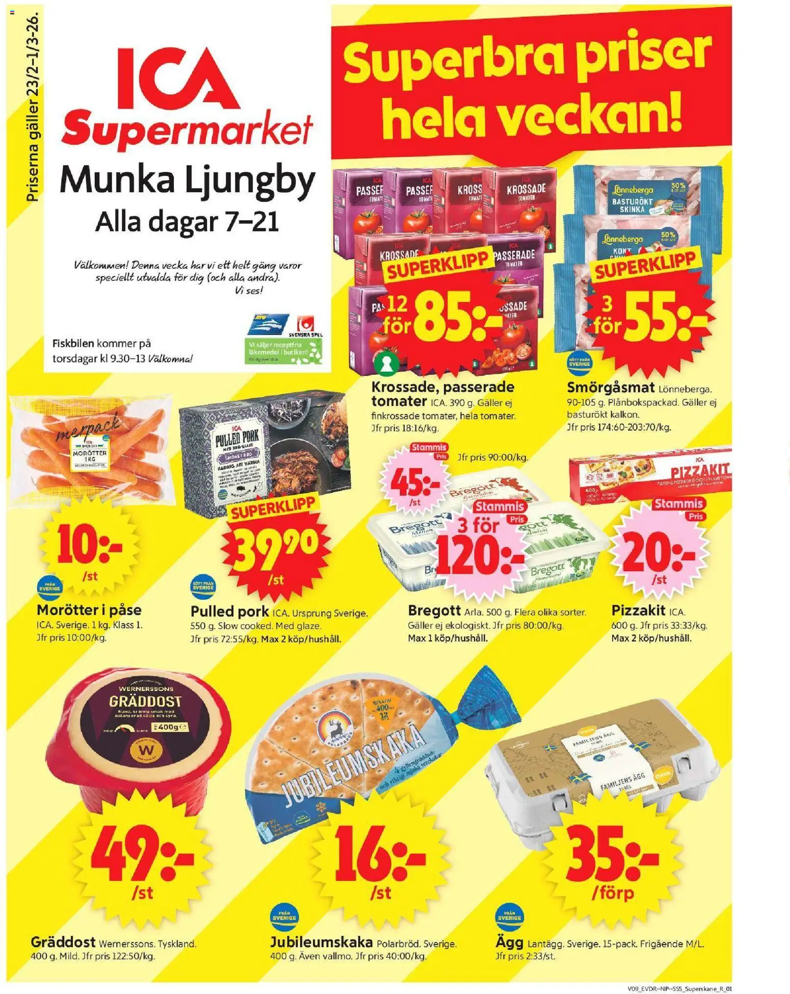 ICA Supermarket reklamblad aktuell från 23.02.2026 | Sida: 1