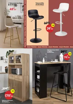 Maxi Bazar - Prévisualisation de Maxi Bazar catalogue valide à partir de 02.03.2026 | Page: 12 | Produits: Tabouret de bar, Table, Buffet