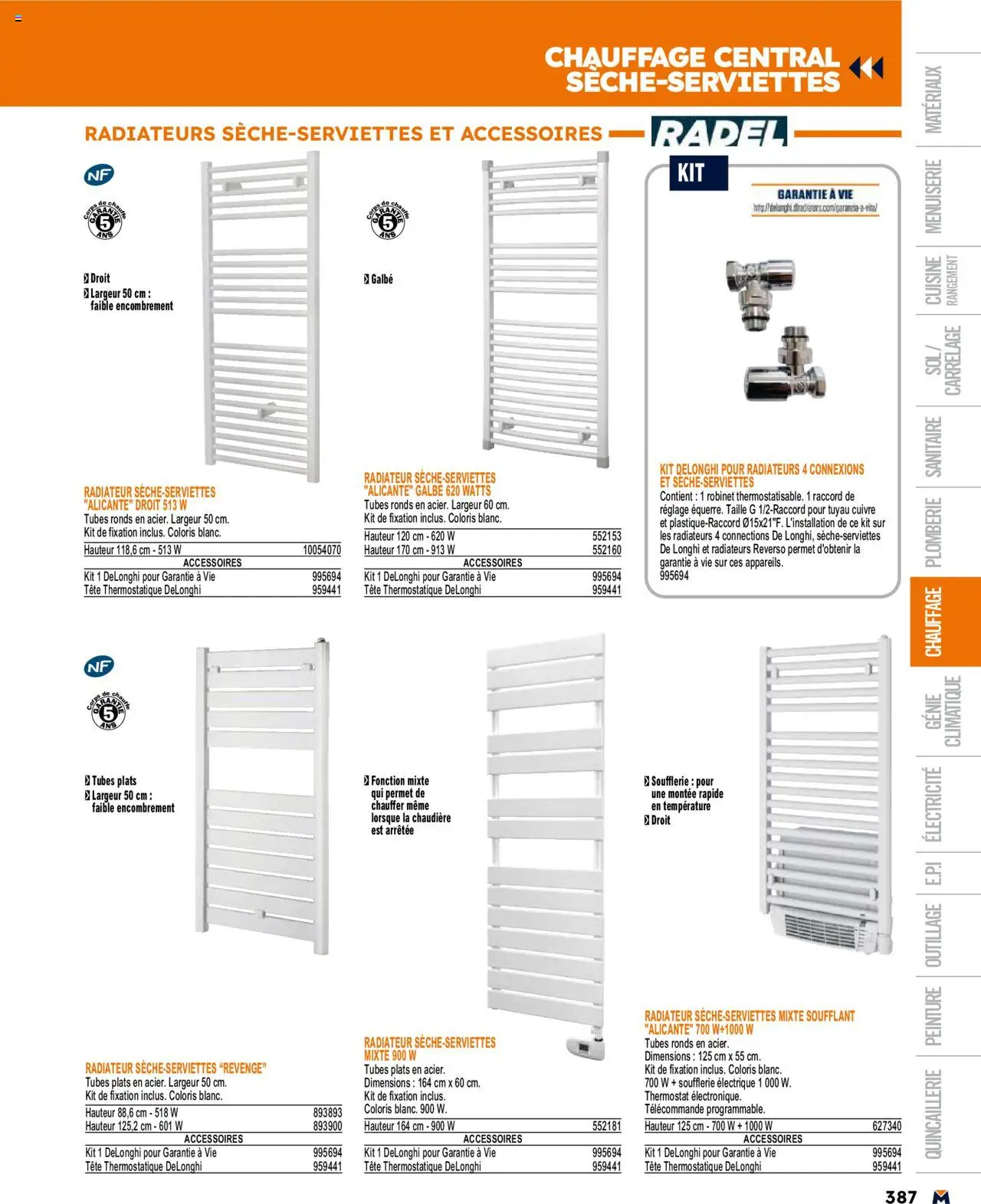  | Page: 387 | Produits: Robinet, Tuyau, Delonghi, Télécommande