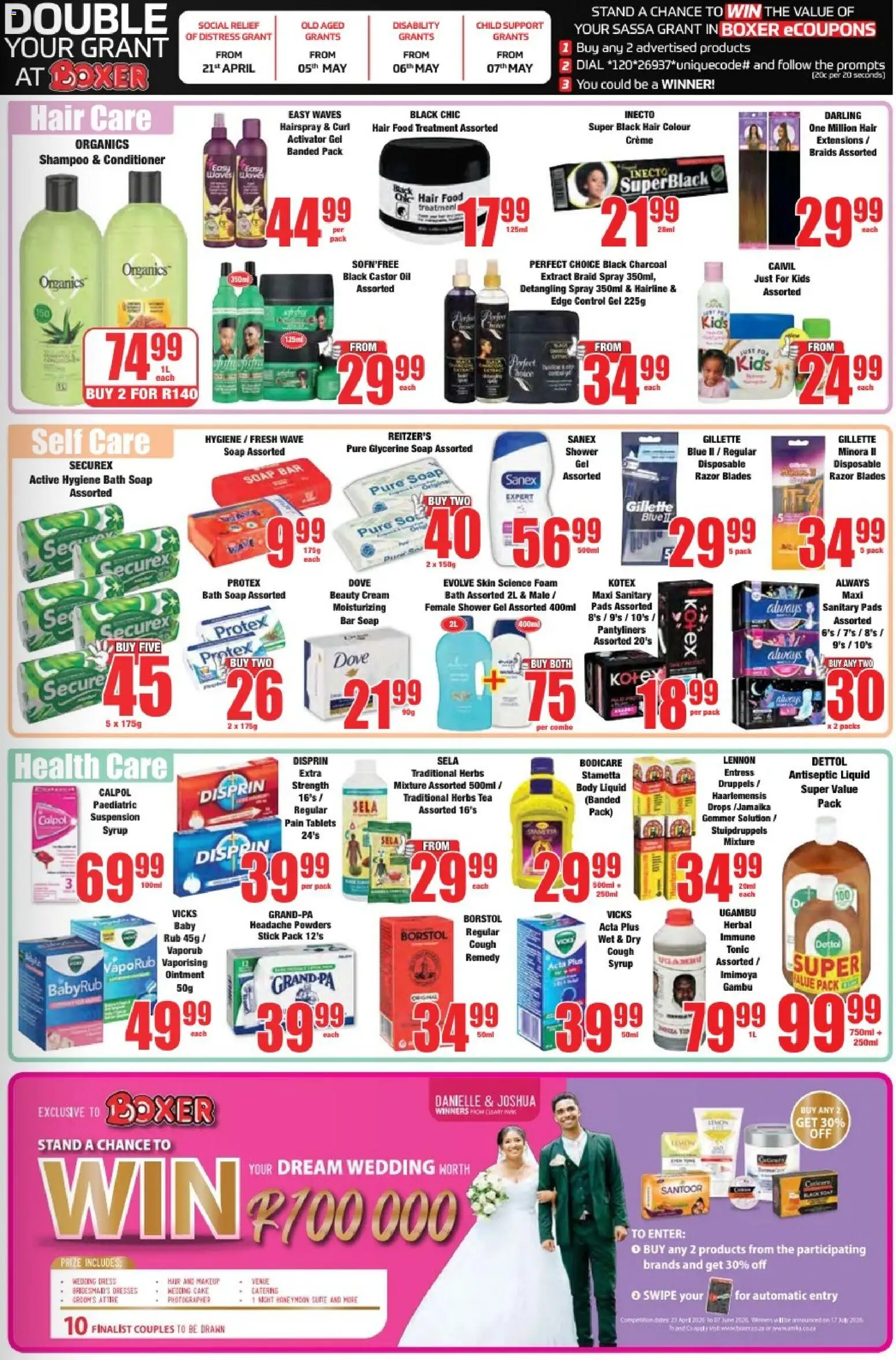 New Boxer catalogue – valid from 23.04.2026 | Page: 11 | Products: Antiseptic liquid, Hair colour, Syrup, Shower gel