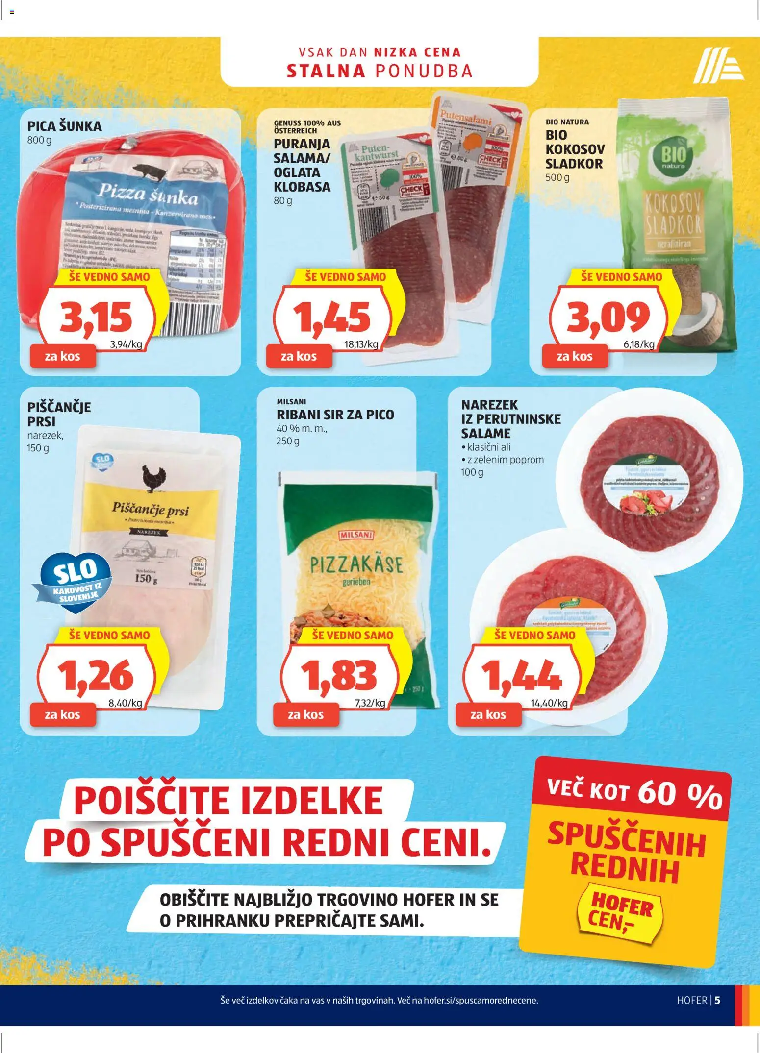 Hofer SI katalog | vrijedi od 25.03.2026 | Stranica: 5 | Proizvodi: Pica, Sir, Šunka, Pizza