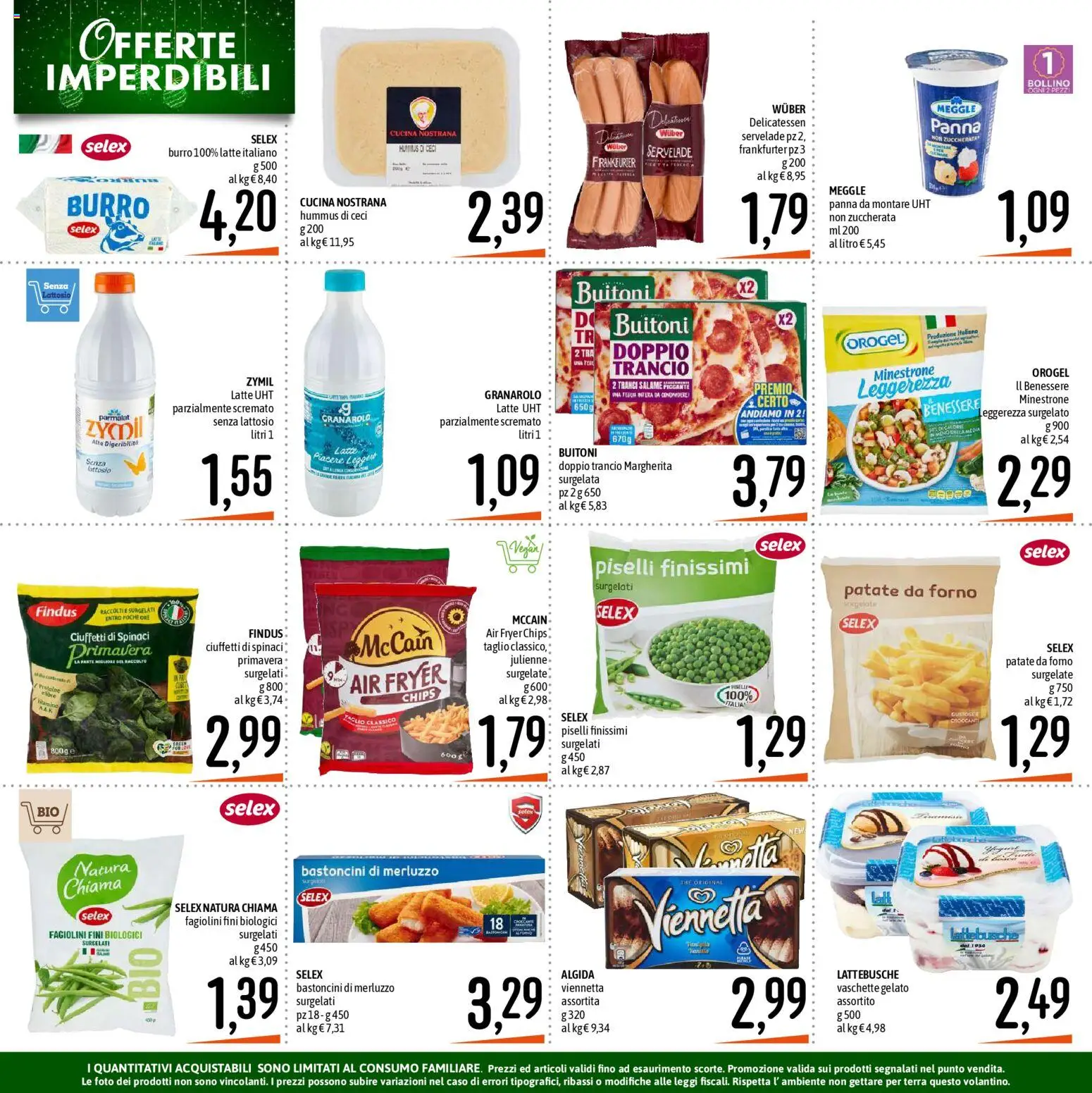 Volantino Emisfero del 11.12.2025 | Pagina: 24 | Prodotti: Gelato, Burro, Piselli, Fagiolini