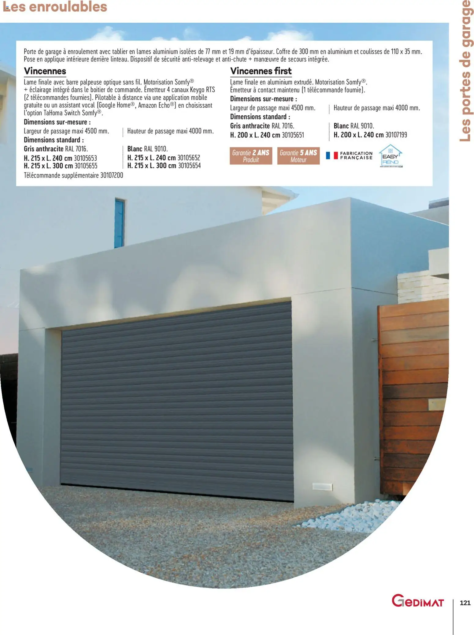 {H1} | Page: 121 | Produits: Tablier, Porte, Portes, Télécommande