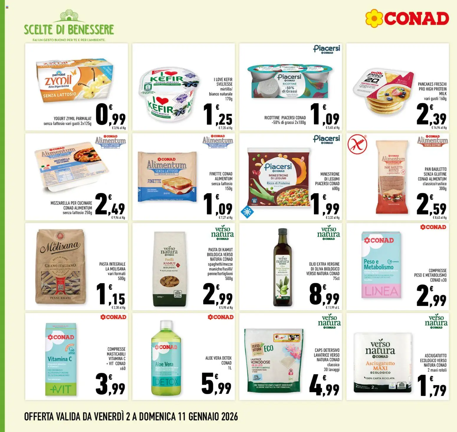 Volantino Conad del 02.01.2026 | Pagina: 12 | Prodotti: Minestrone, Legumi, Tè, Pasta