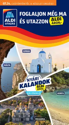 Aldi - Utazás katalógus - amely érvényes a következő dátumtól: 24.07.2025