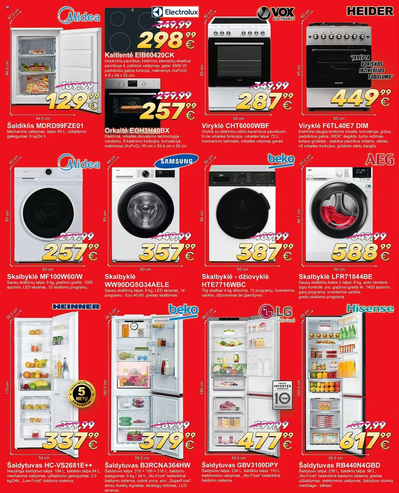 TECHasas leidinys│galioja nuo 05.08.2025 | Puslapis: 4 | Prekių: Grotelės, Šaldytuvas, Šaldiklis, Džiovyklė