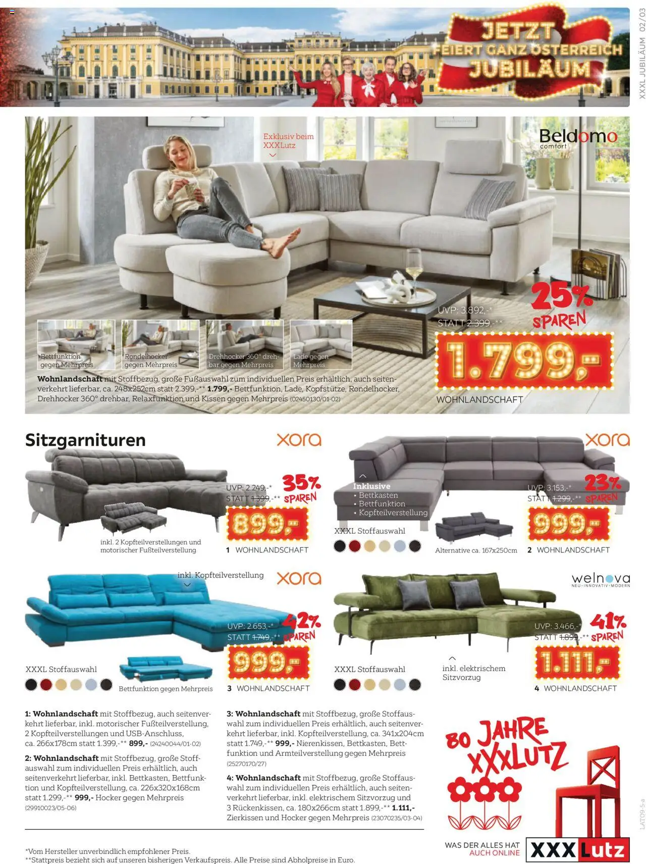 XXXLutz Jubiläum geschenke gültig ab 26.08.2025 | Seite: 3 | Produkte: Bett, Kissen