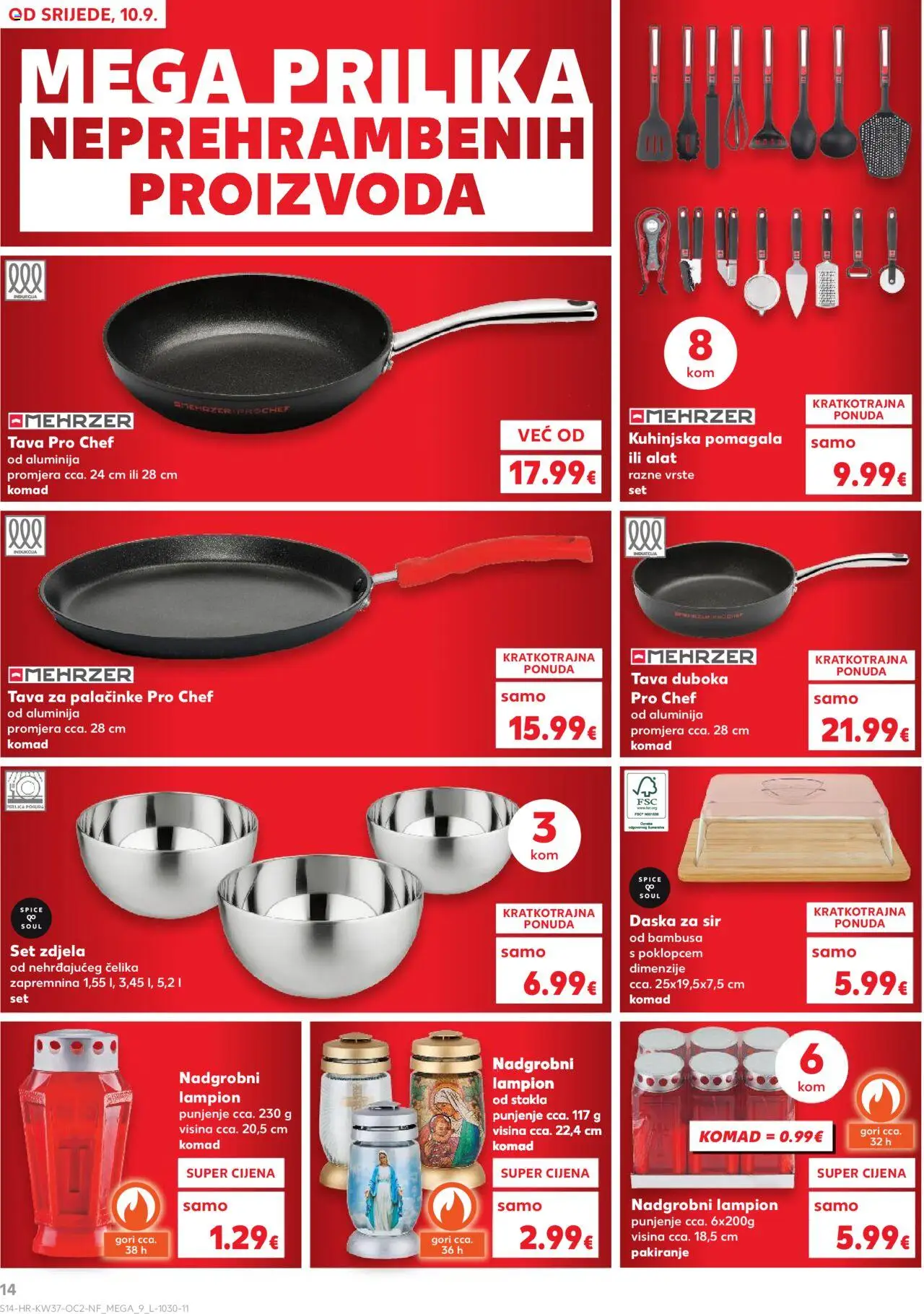 Kaufland katalog | vrijedi od 10.09.2025 | Stranica: 14 | Proizvodi: Alat, Lampion, Pan, Tava