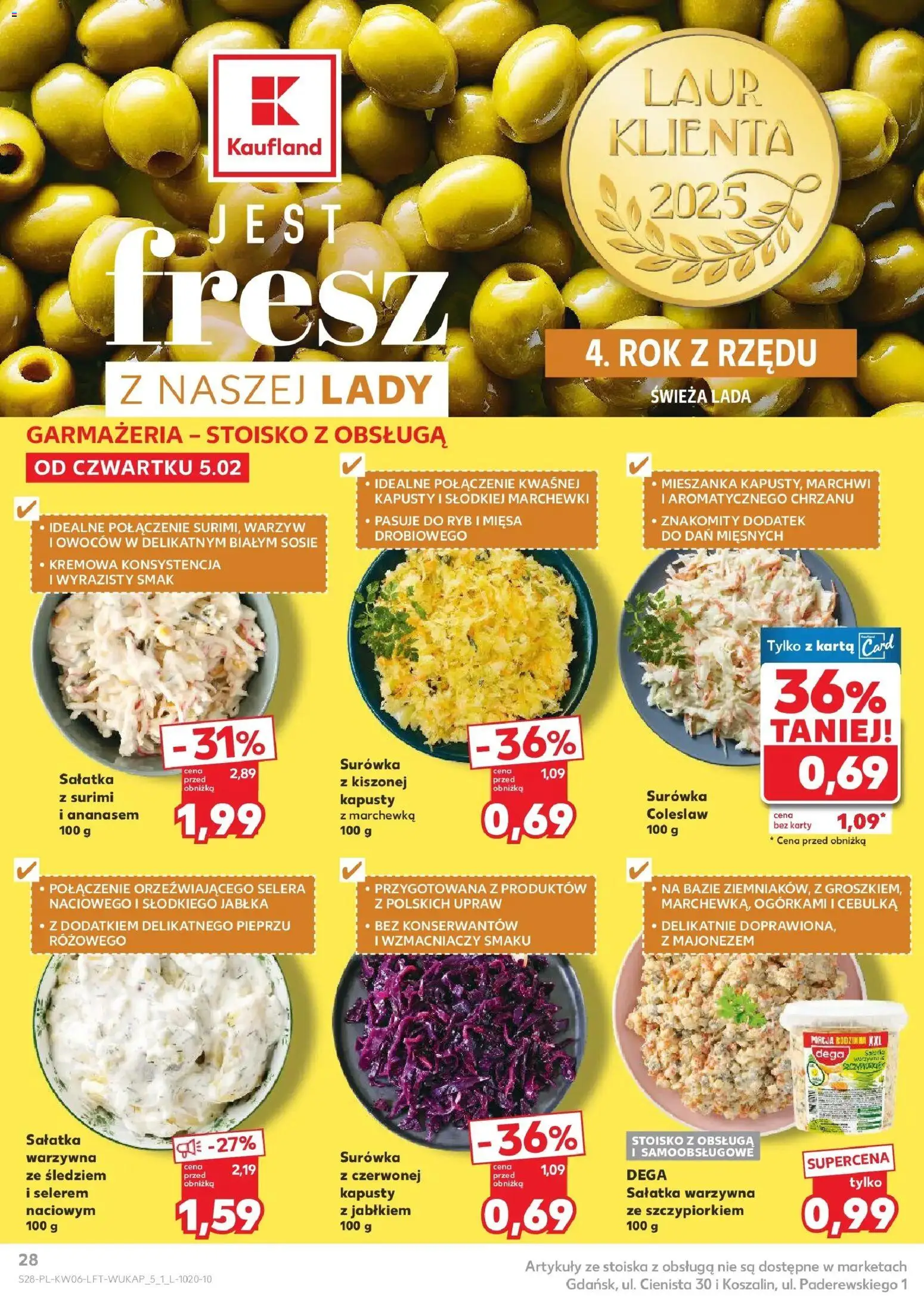 Kaufland gazetka od 05.02.2026 | Strona: 28 | Produkty: Karta, Surimi, Jabłka, Marchewka