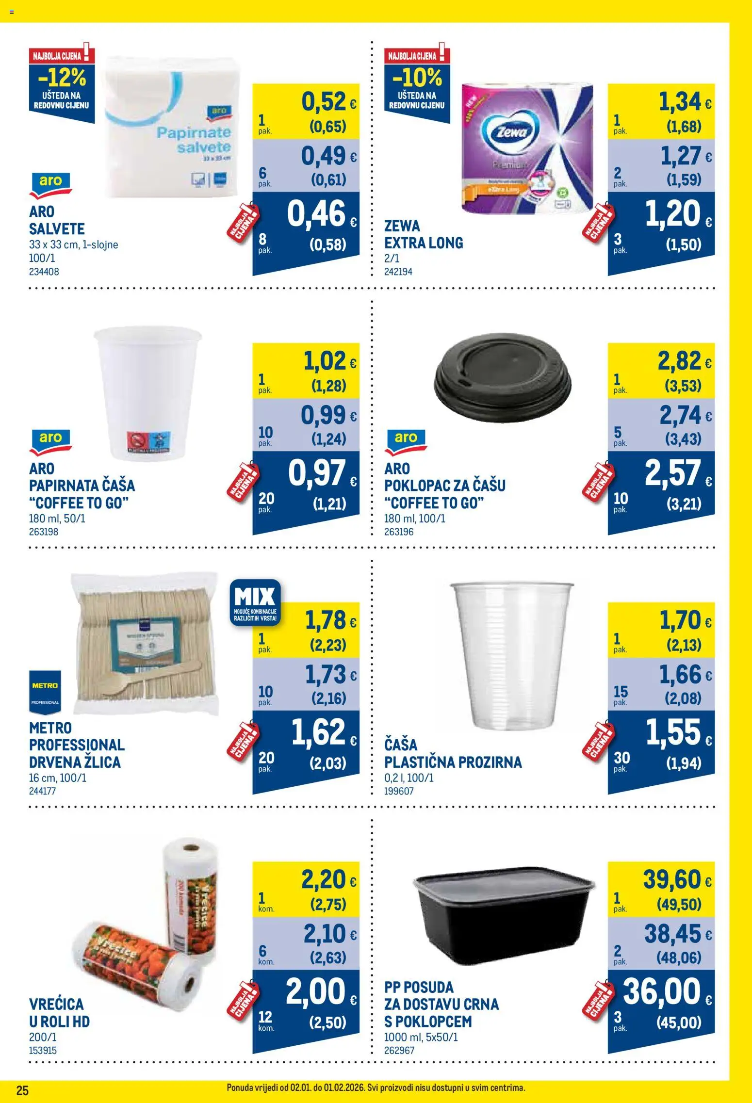 Metro katalog | vrijedi od 02.01.2026 | Stranica: 25 | Proizvodi: Salvete, Zewa