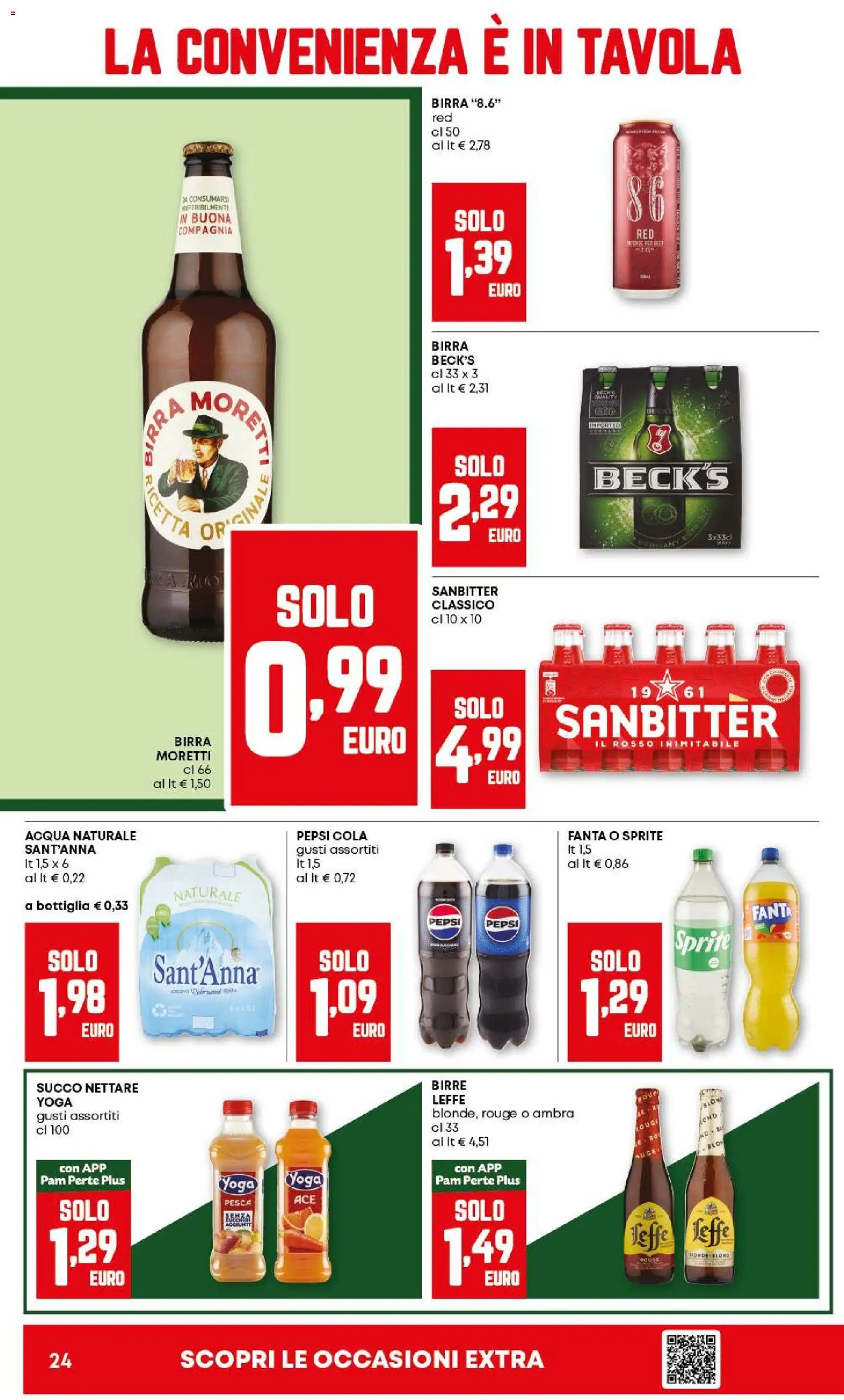 Volantino PAM del 18.12.2025 | Pagina: 24 | Prodotti: Pesca, Acqua naturale, Fanta, Bottiglia