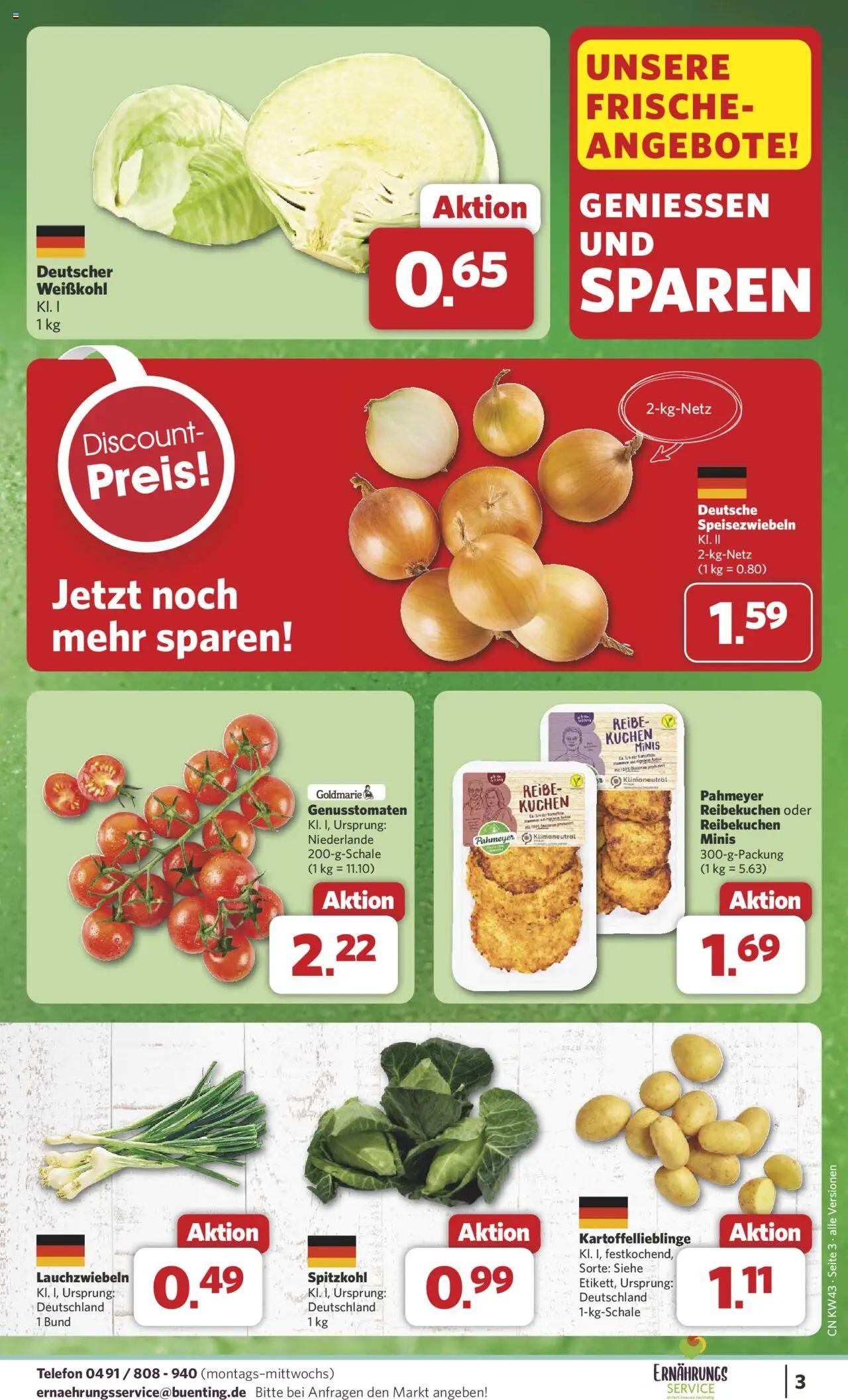Combi Prospekt 	 – gültig ab 20.10.2025 | Seite: 3 | Produkte: Kuchen, Telefon