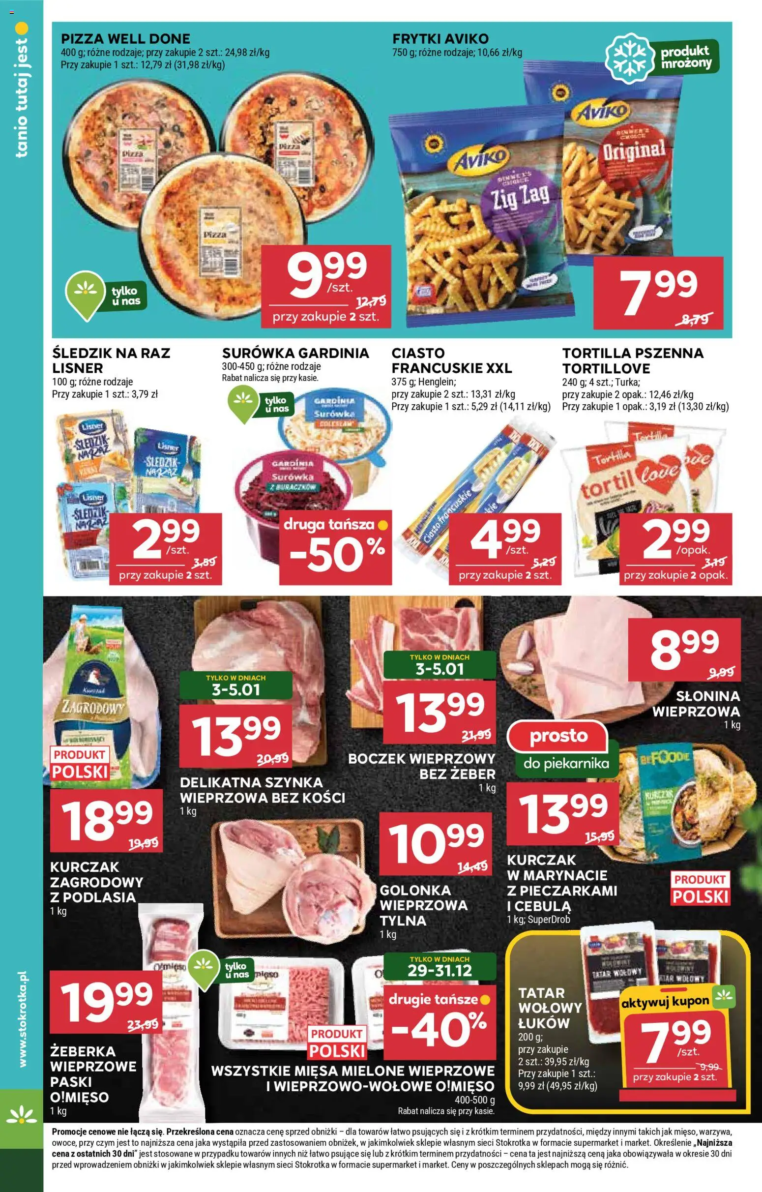 Stokrotka Gazetka - Market od 29.12.2025 | Strona: 12 | Produkty: Słonina, Ciasto, Boczek, Tatar