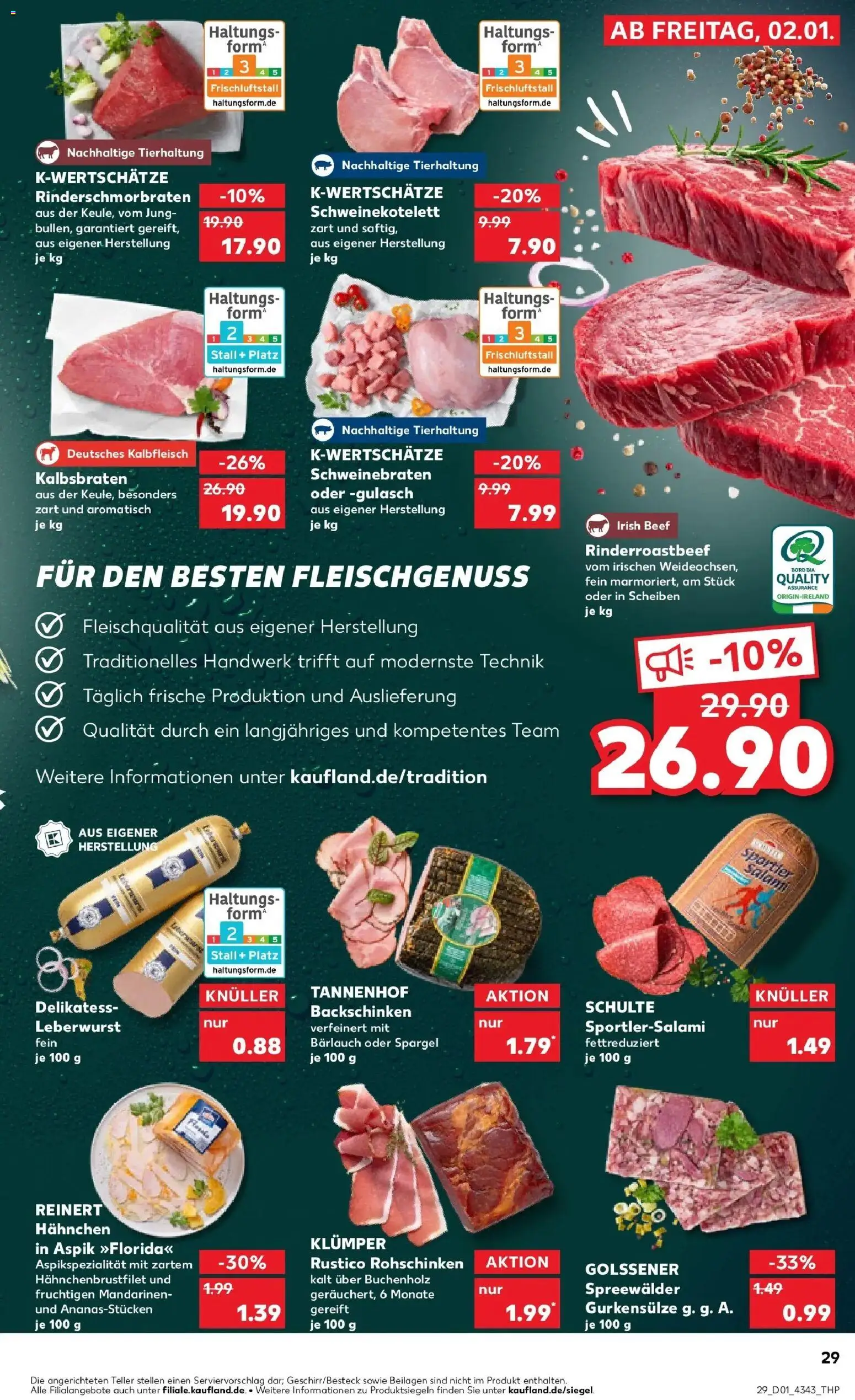 Kaufland prospekt Heiligenroth	 – gültig ab 05.01.2026 | Seite: 29 | Produkte: Hahnchen, Mandarinen, Spargel, Salami