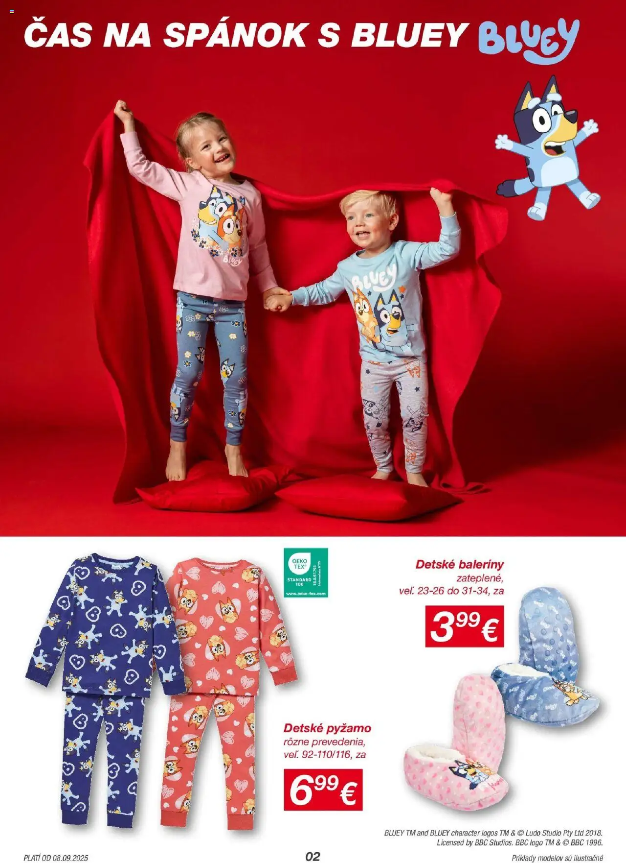 Nové Kik akcie – leták je platný od 08.09.2025 | Strana: 2 | Produkty: Pyžamo