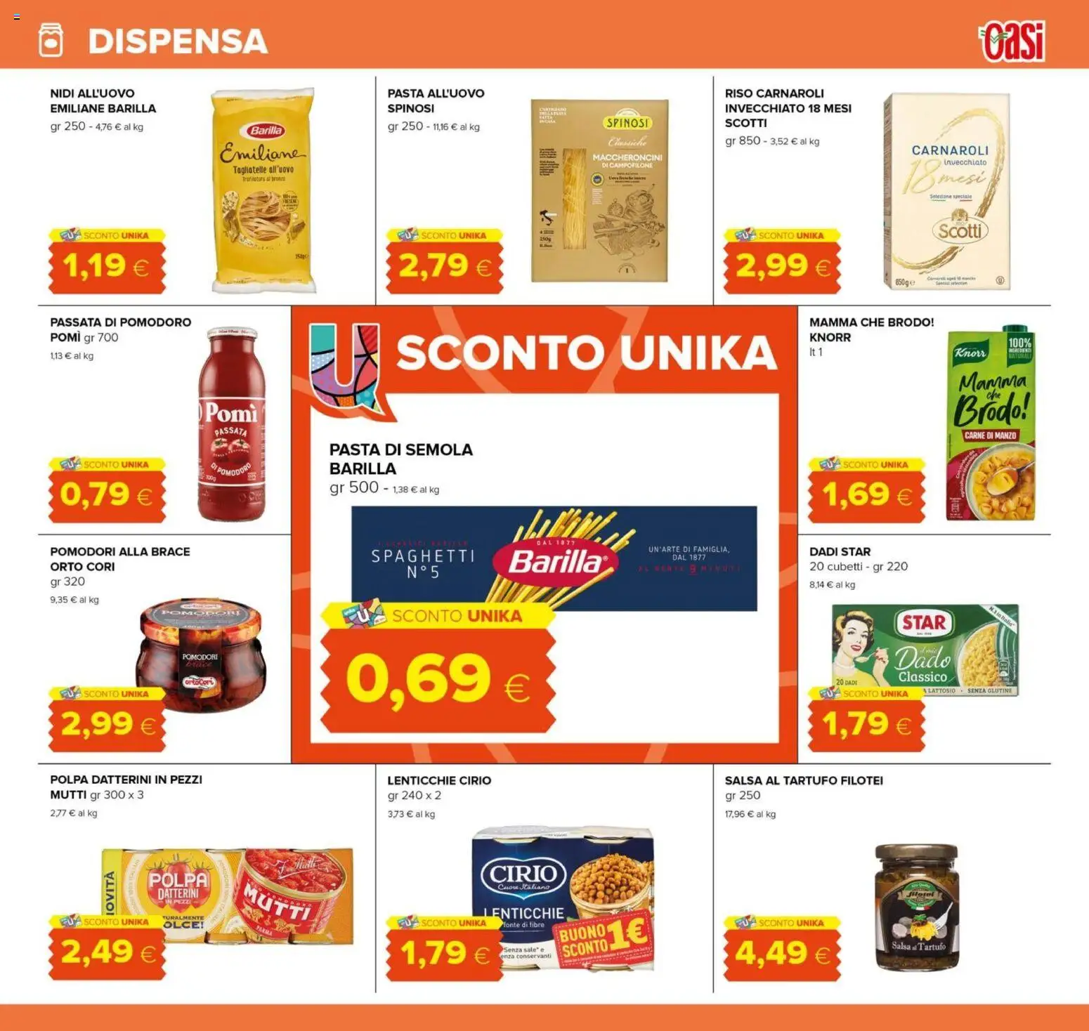 Volantino Oasi del 15.12.2025 | Pagina: 15 | Prodotti: Riso Carnaroli, Riso, Salsa, Pomodoro