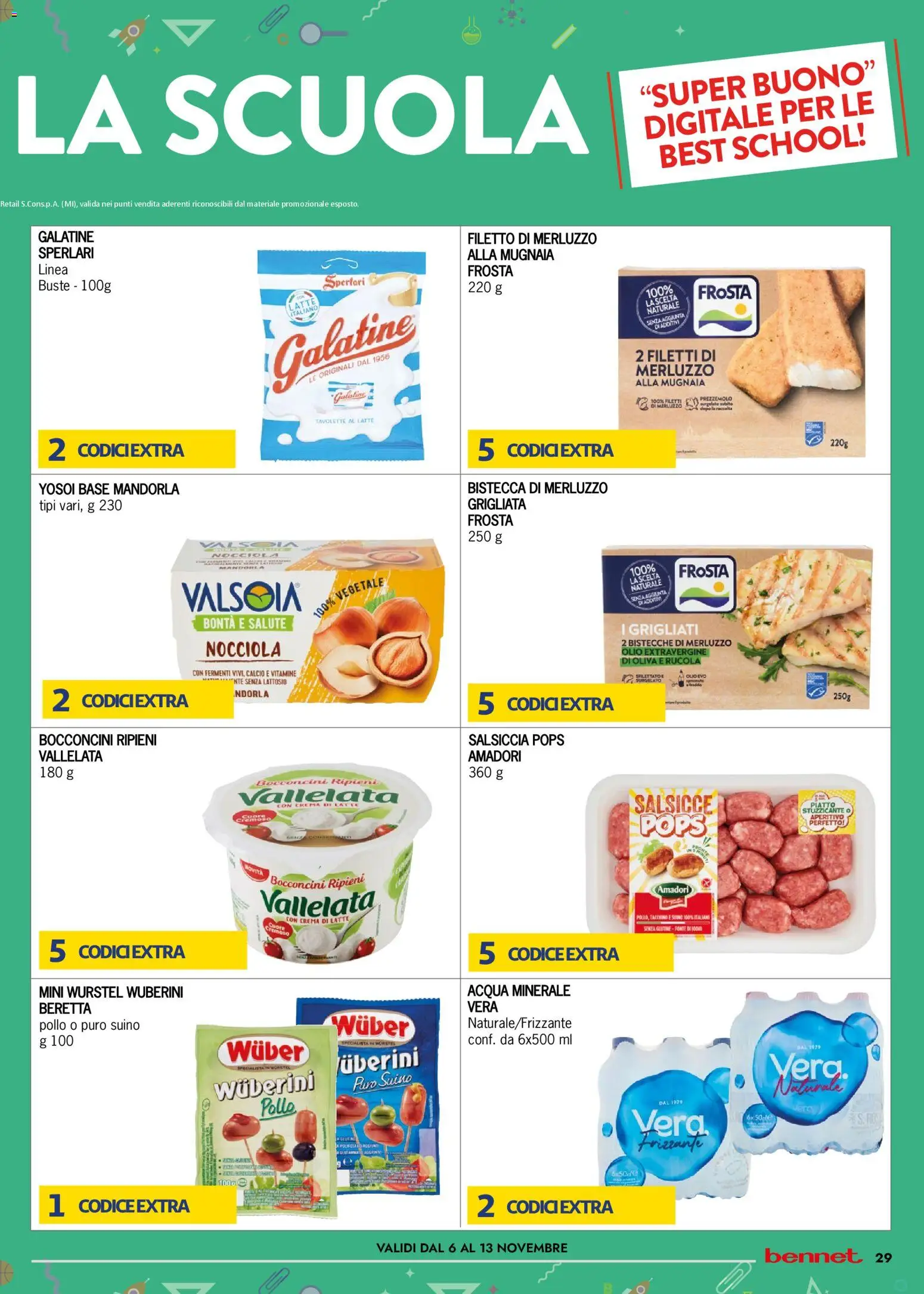 Volantino bennet del 06.11.2025 | Pagina: 29 | Prodotti: Pollo, Merluzzo, Pepe, Piatto