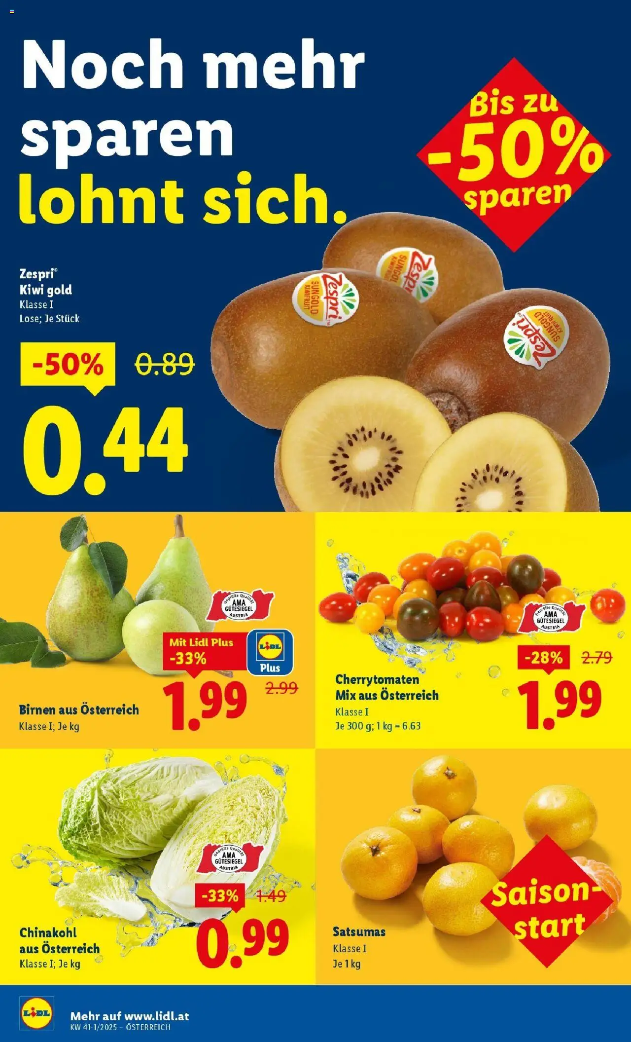 Lidl Flugblatt - Wien, Langenzersdorf, Zwettl gültig ab 02.10.2025 | Seite: 36 | Produkte: Kiwi, Chinakohl