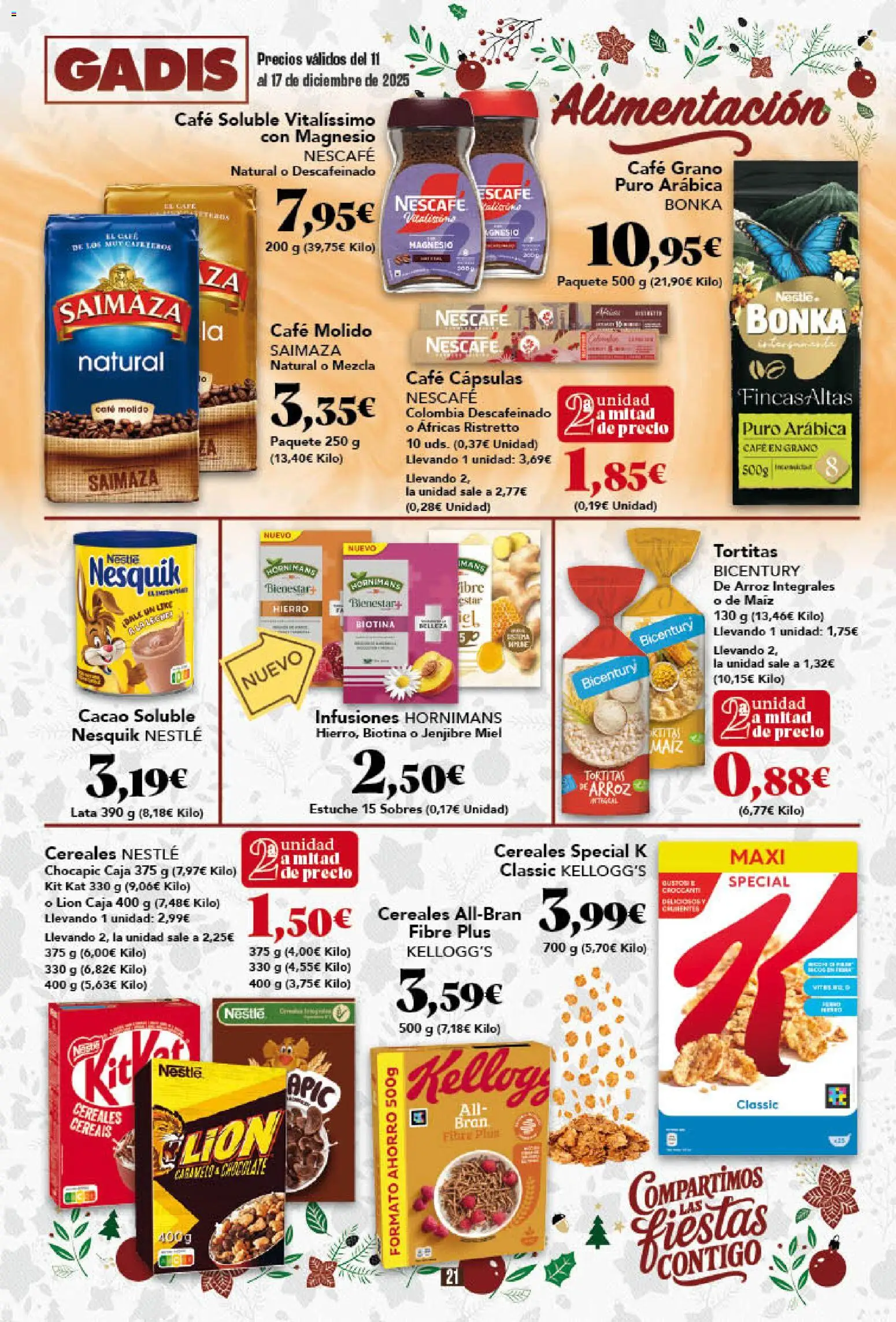 Gadis - folleto │ válido desde el 11.12.2025 | Página: 21 | Productos: Café, Cereales, Μηχανή καφέ, Φρυγανιές σικάλεως