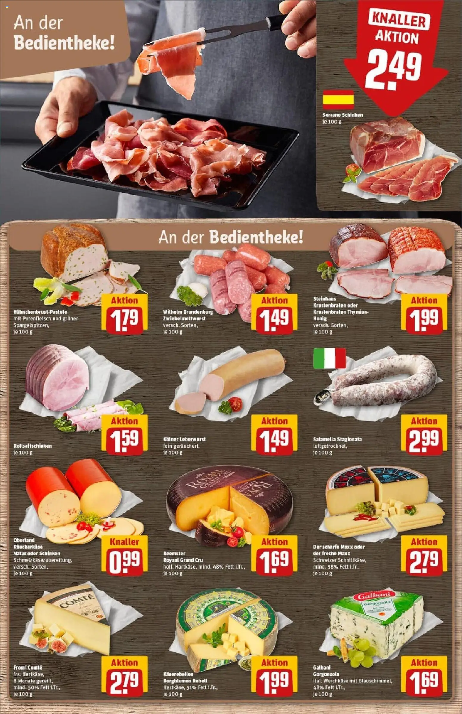 Rewe prospekt Rheinbach	 – gültig ab 26.10.2025 | Seite: 12 | Produkte: Krustenbraten, Salami, Serrano schinken, Schinken