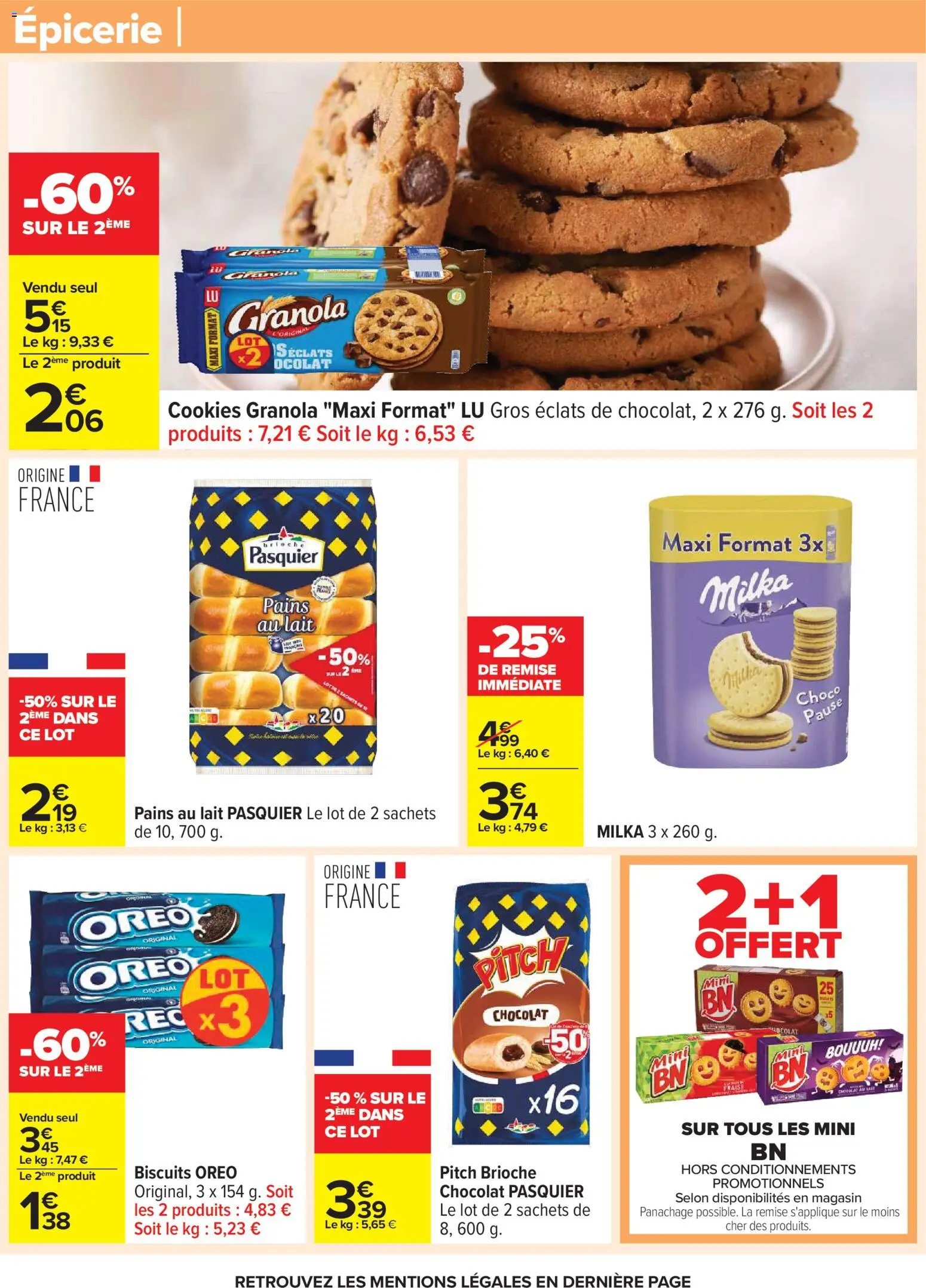 {H1} | Page: 54 | Produits: Cookies, Lait, Chocolat, Biscuits
