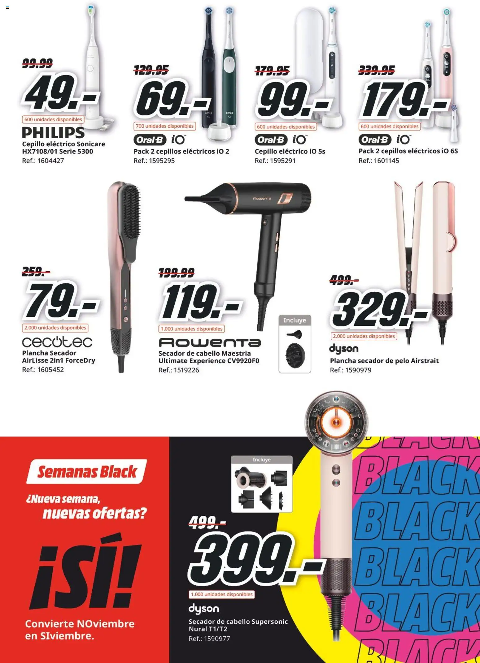 Media Markt Black Friday │ válido desde el 12.11.2025 | Página: 21 | Productos: Cepillo, Plancha, Secador de pelo