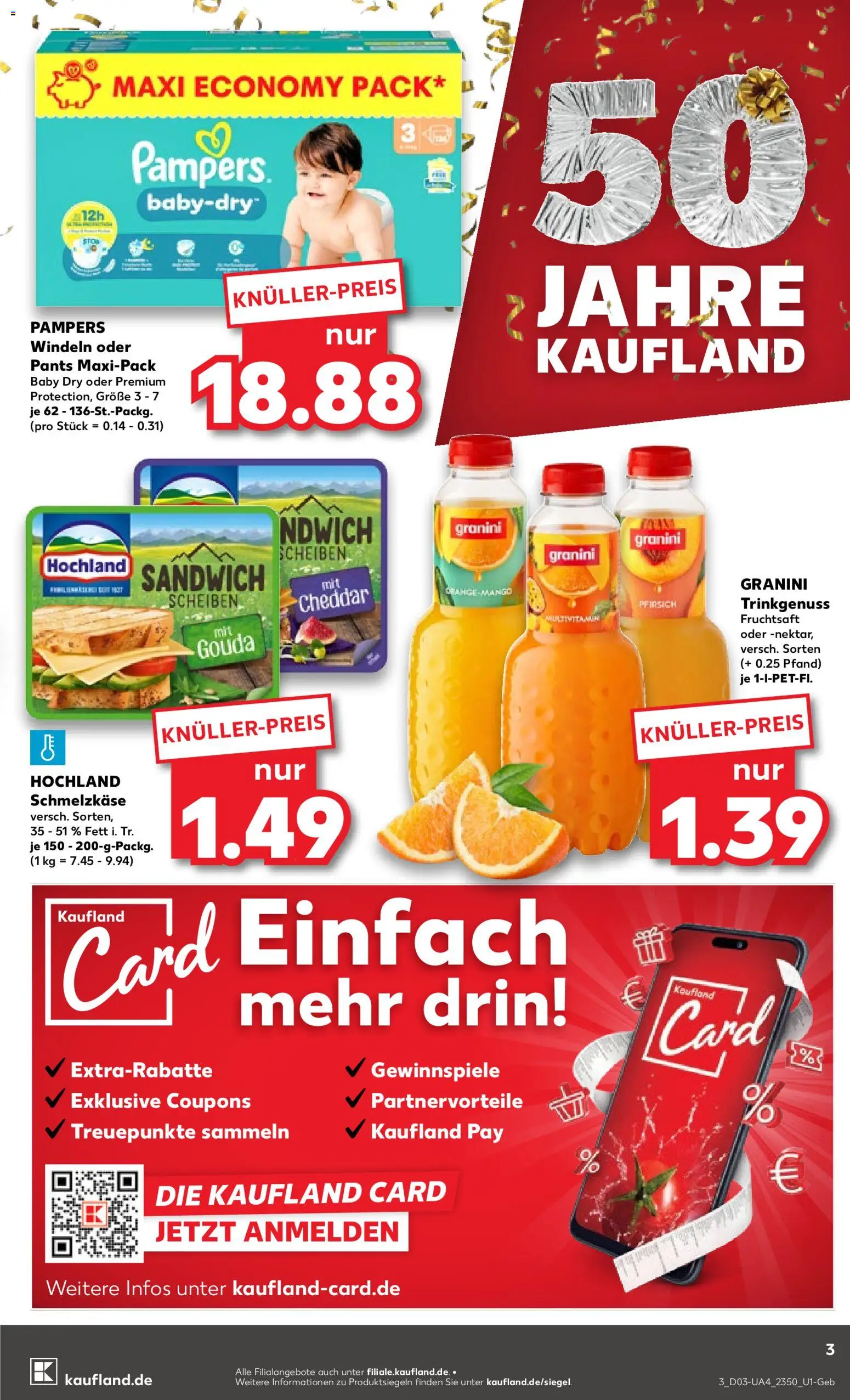 Kaufland prospekt Völklingen	 – gültig ab 15.01.2026 | Seite: 3 | Produkte: Gouda, Pampers, Granini, Fruchtsaft