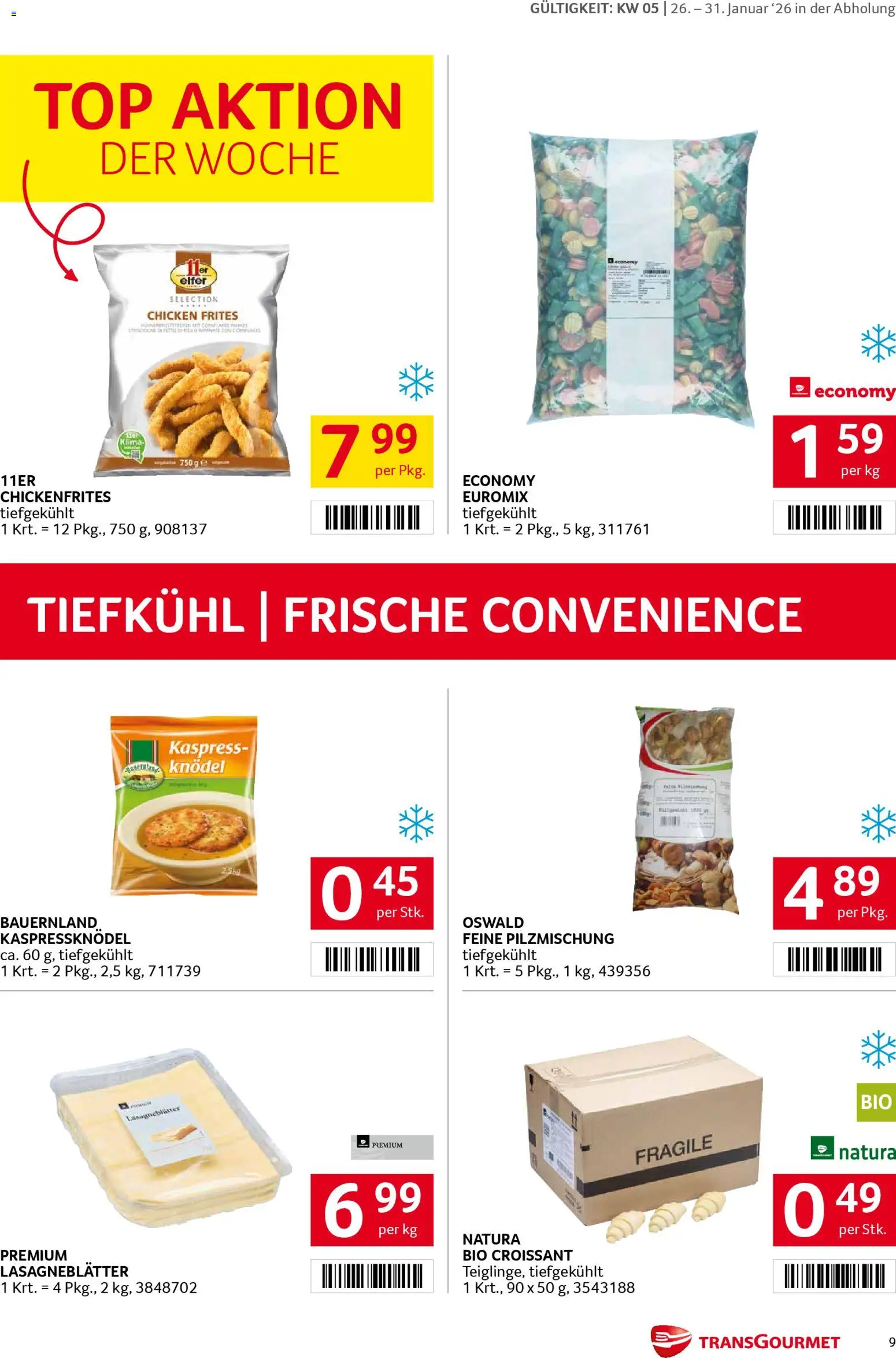 Transgourmet Flugblatt gültig ab 26.01.2026 | Seite: 9